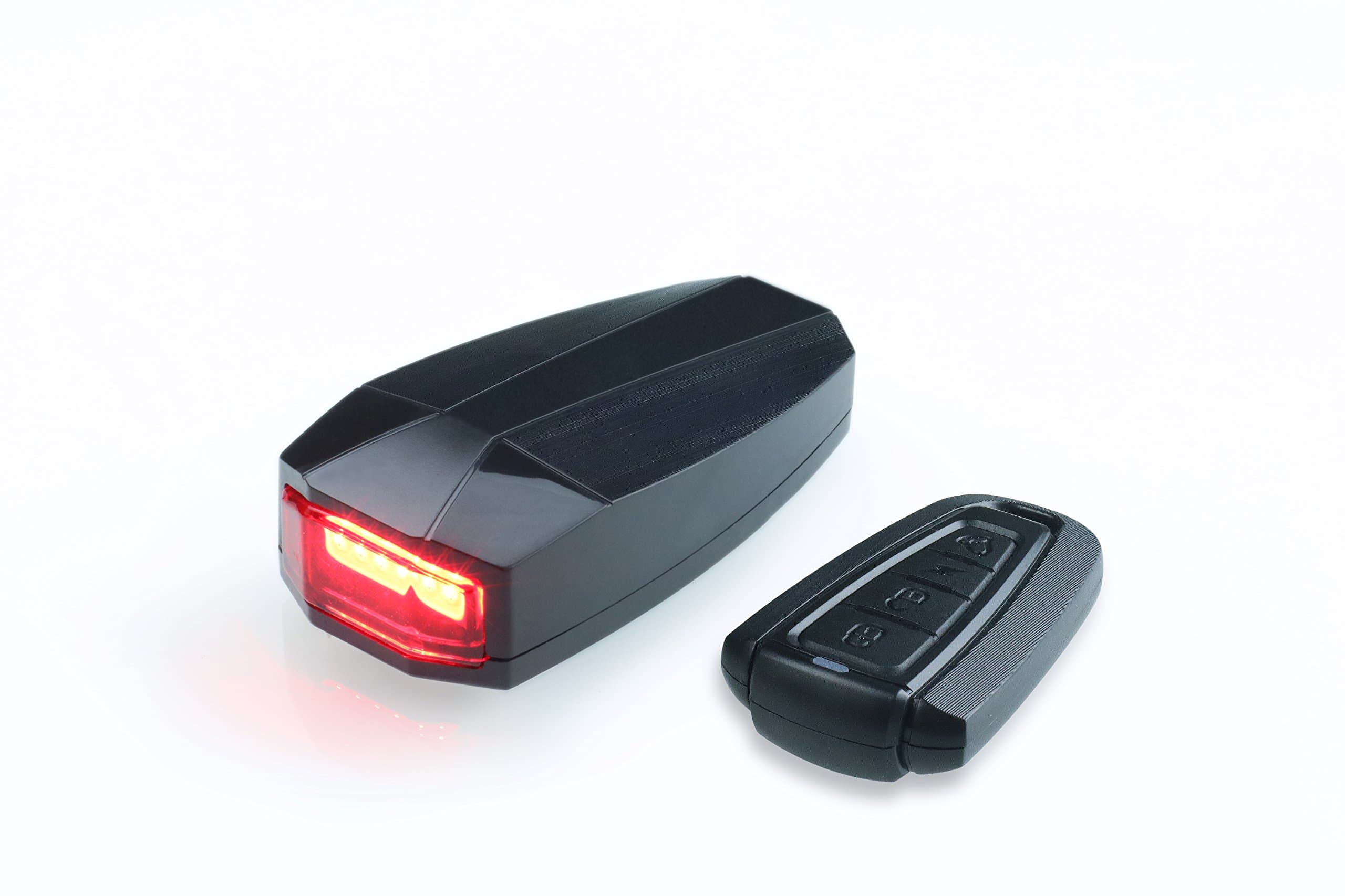 Wireless Bike Alarm + Ultra-bright Taillight + Bike Finder + Electric Horn; Loud Anti-Theft Alarm with Remote; Large Battery; IPX6 Water Resistant; Both Saddle & SeatPost Mount Included; FCC Certified