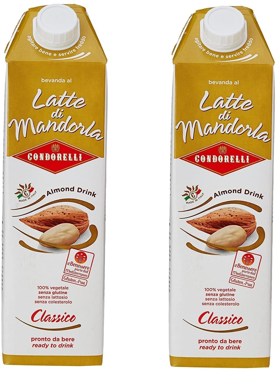 Latte Di Mandorla Almond Milk 2 Containers 1 Litre X 2 - Italian Almond Milk
