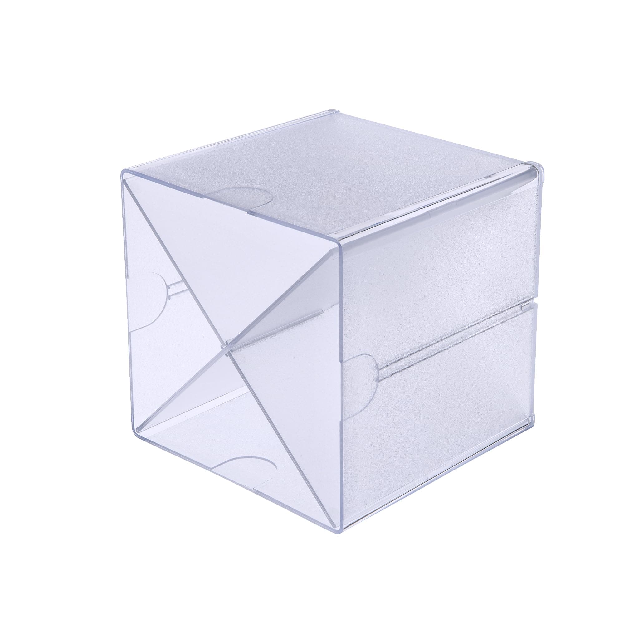 Deflecto Stackable Cube Organizer - X Divider, Clear (350201-AMZ)