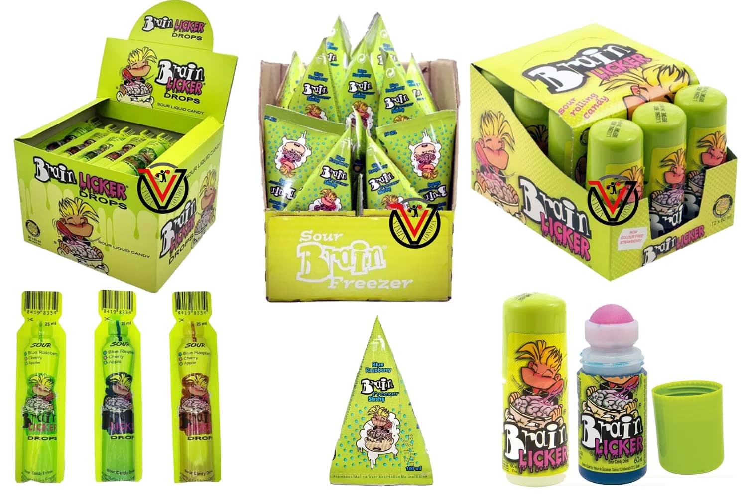 Brain Licker 60ml, Drops 25ml, Freezer Sour Blue Raspberry Slushy Pops 100ml | Pick any Your Favorite Type