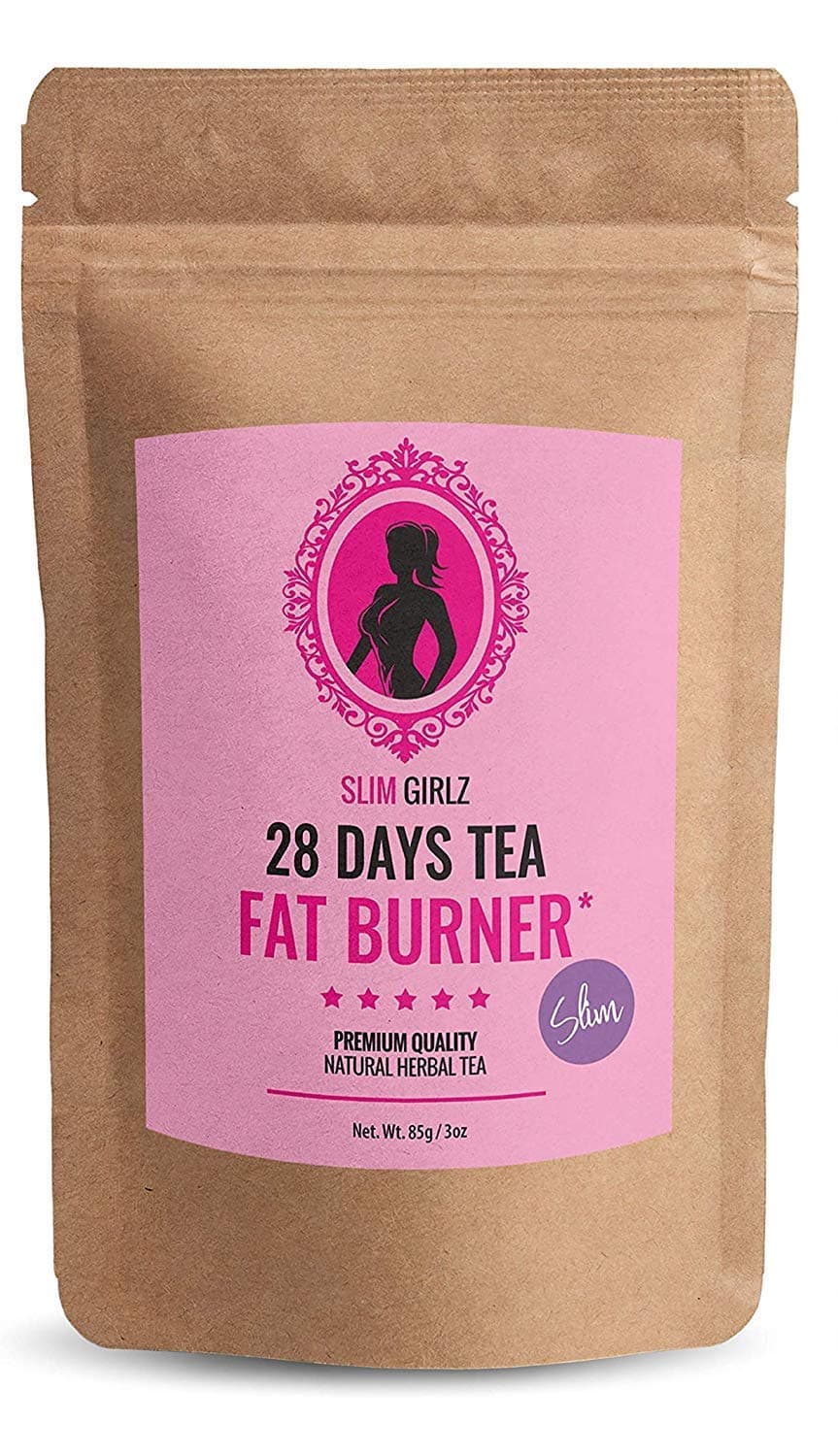 Slim Girlz 28 Days Fat Burner Tea | for Women | 3oz Loose Leaf | Slim Tea for Weight Loss | Detox Tea | Diet & Fat Loss Tea | Cleanse Tea | Natural Dietary Supplement | for More Successful Diet