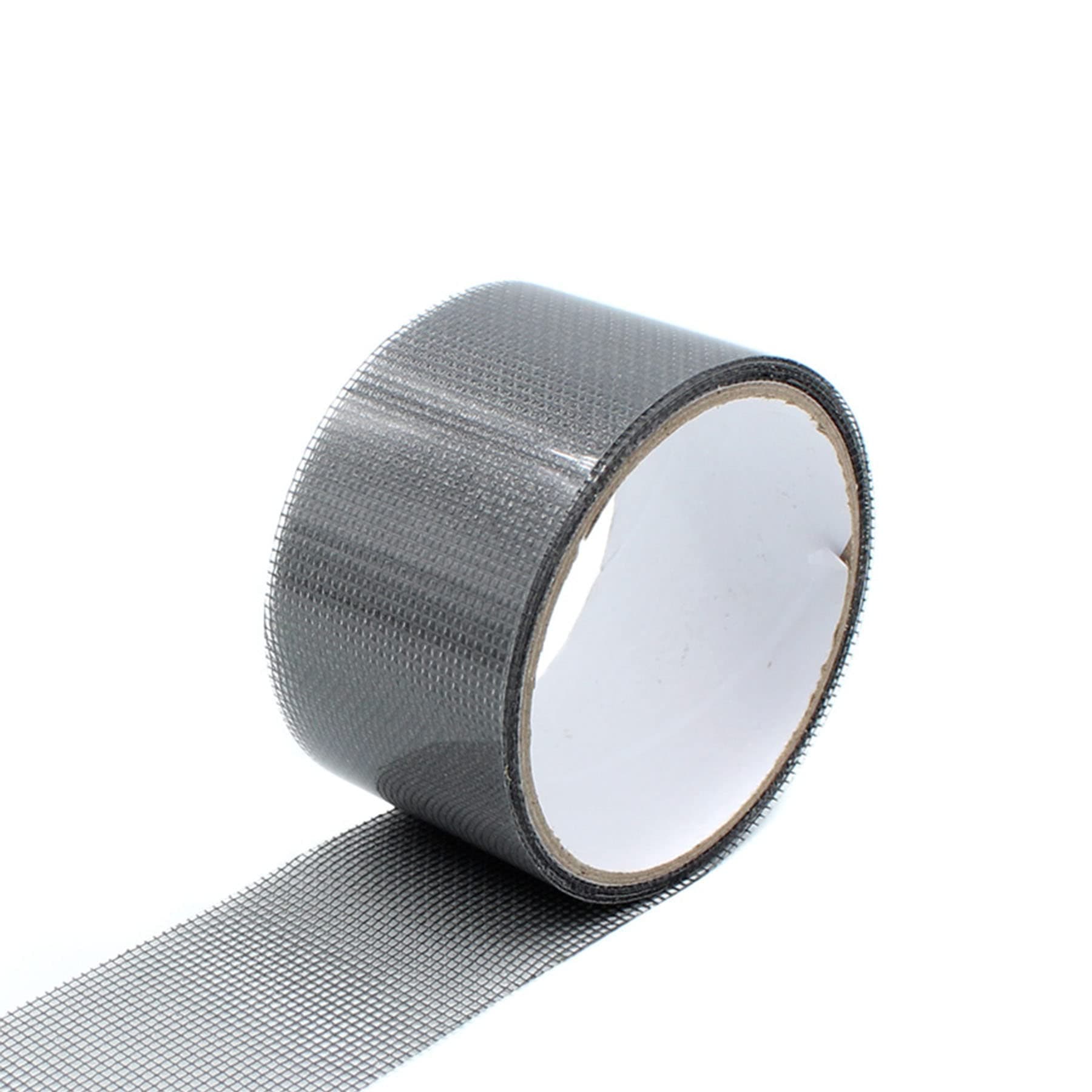 Grey Window Screen Repair Tape, Door Window Screen Repair Tape Fiberglass Covering Mesh, 3-Layer Strong Adhesive Adhesive Fiberglass Covering Mesh Tape for Window Door Tears Holes, 2" × 6.5'