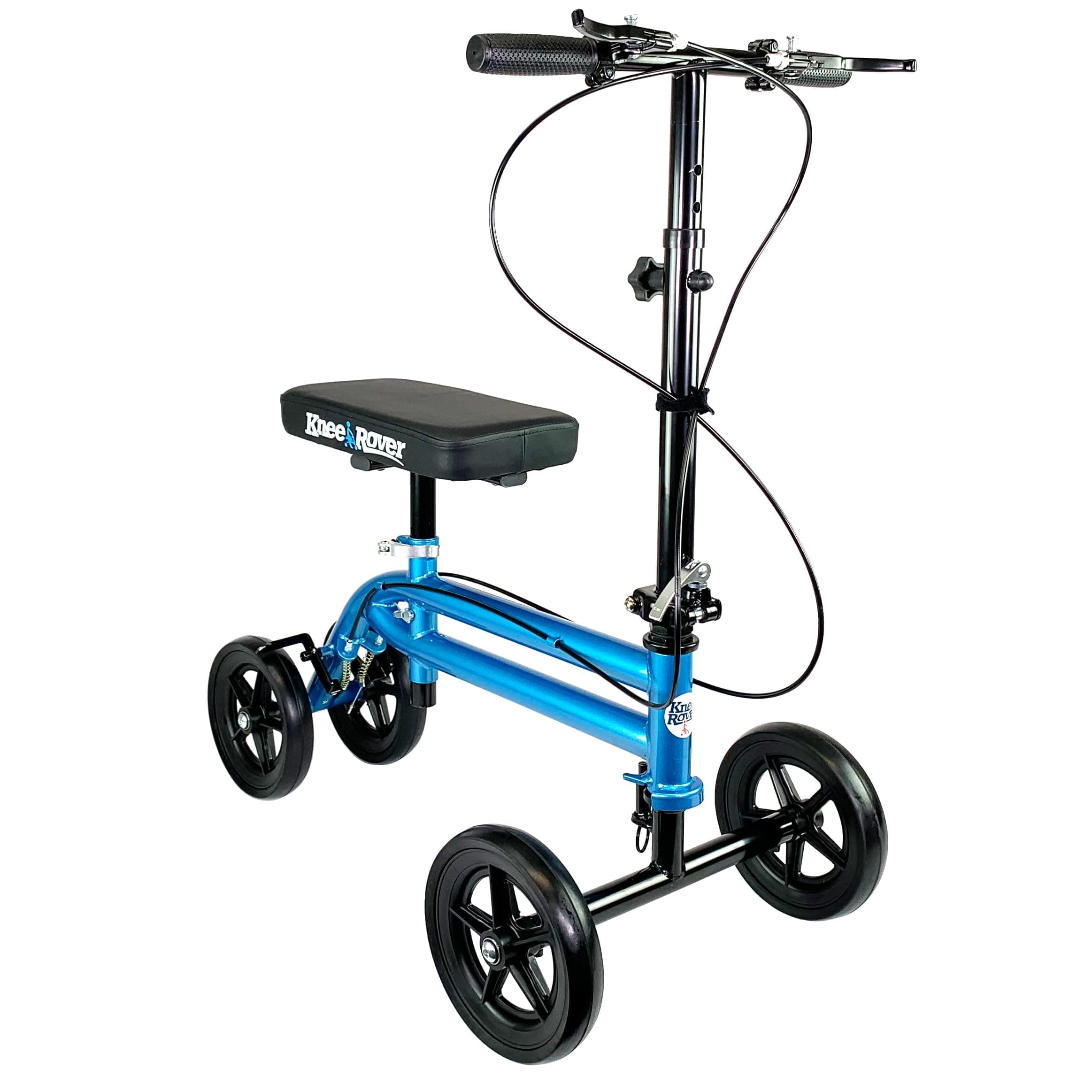 KneeRover Economy Knee Scooter Steerable Knee Walker for Adults for Foot Surgery, Broken Ankle, Foot Injuries - Foldable Knee Rover Scooter for Broken Foot Injured Leg Crutch (Blue)
