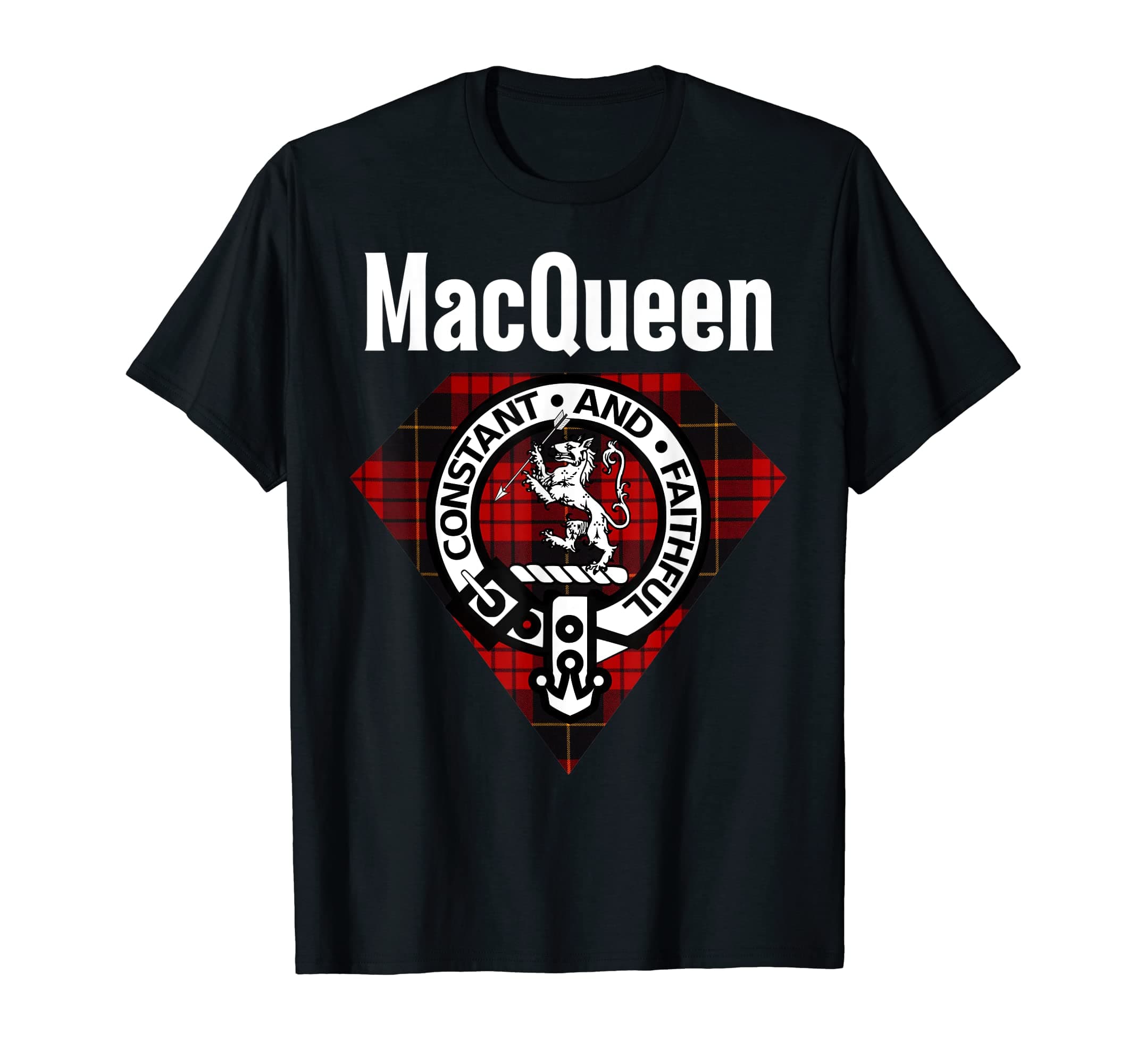 MacQueen Clan Scottish Name Coat Of Arms Tartan T-Shirt