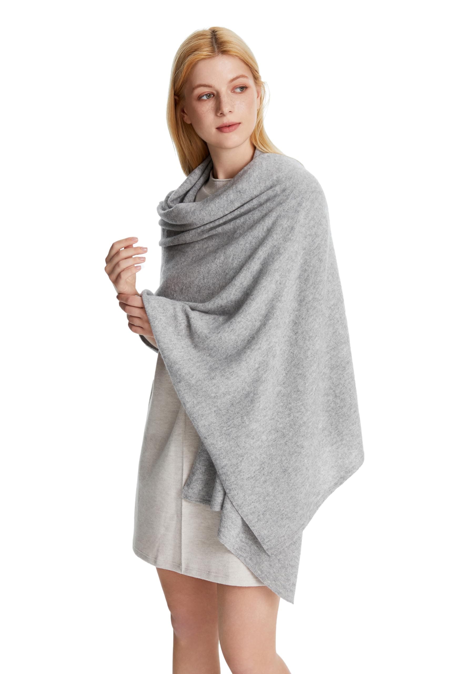 100% Mongolian Luxury Cashmere Shawl - Oversized Pashmina Wraps, Featherlight Scarf, Timeless Design