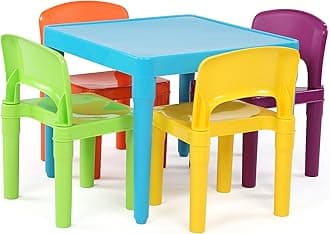 Tot Tutors Plastic Table and 4 Chairs Set - Aqua Blue