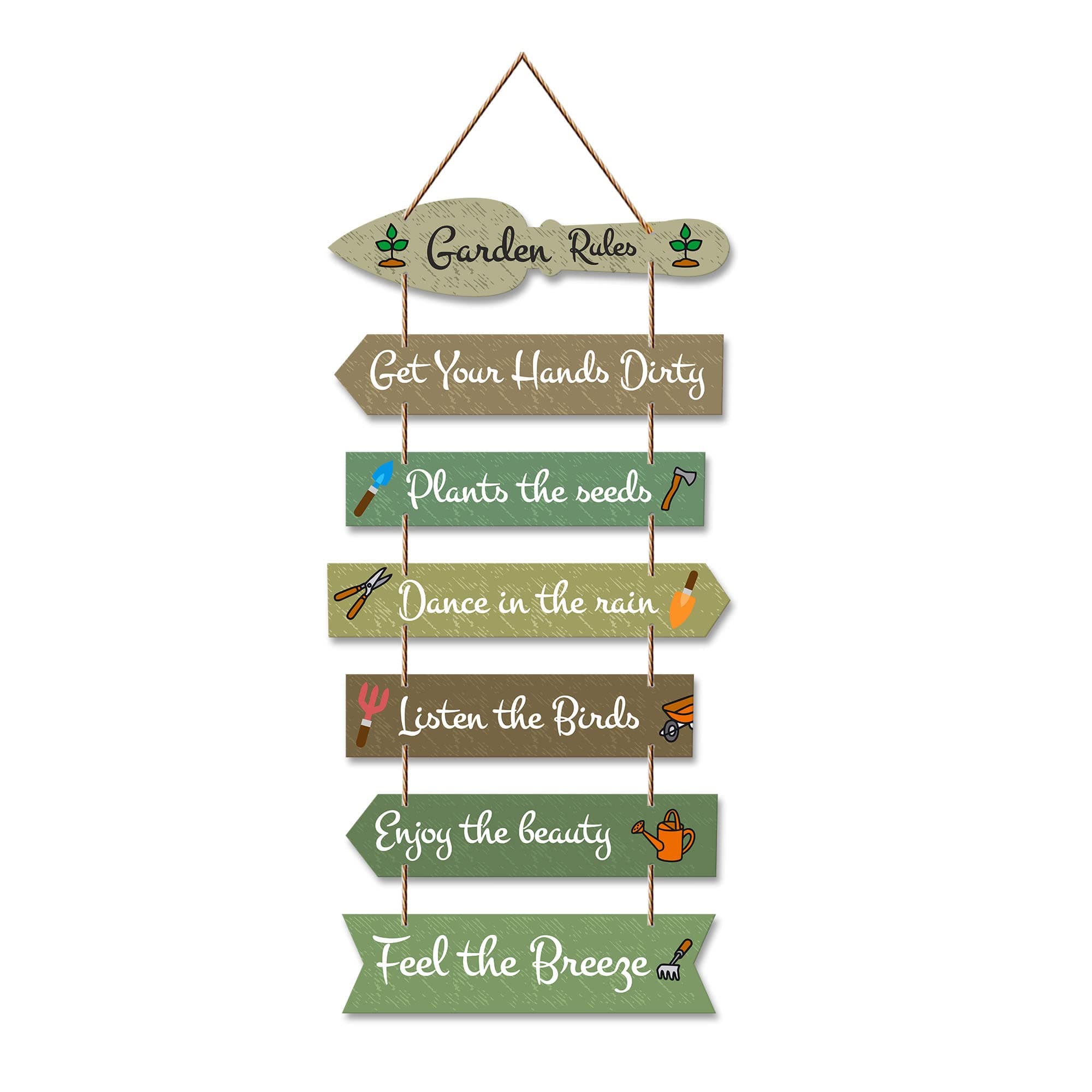 Artvibes Garden Quote Wooden Wall Hanging for Home Decor