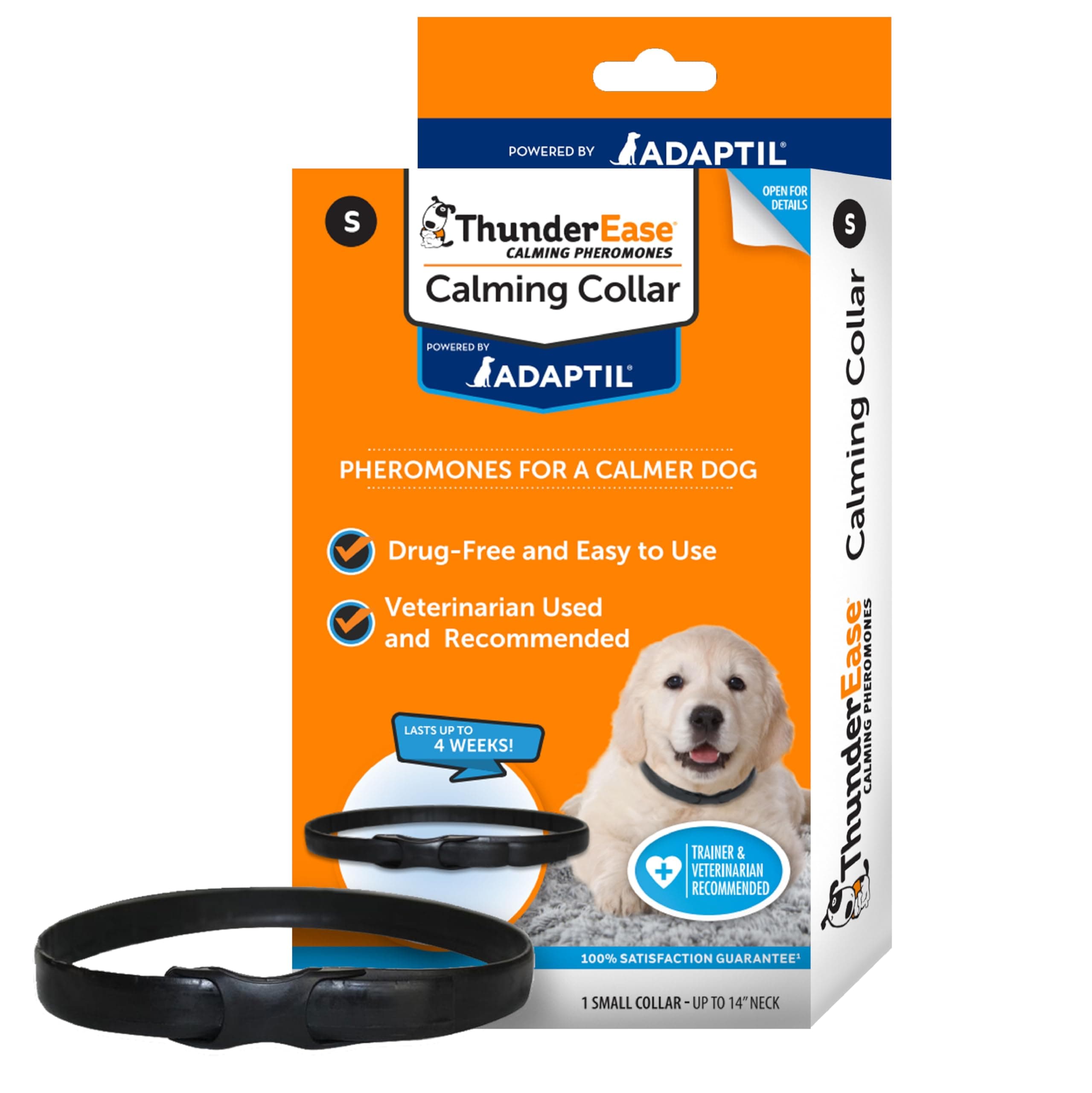 ThunderEase Calming Anti Anxiety Pheromone Collar for Dogs (Small)