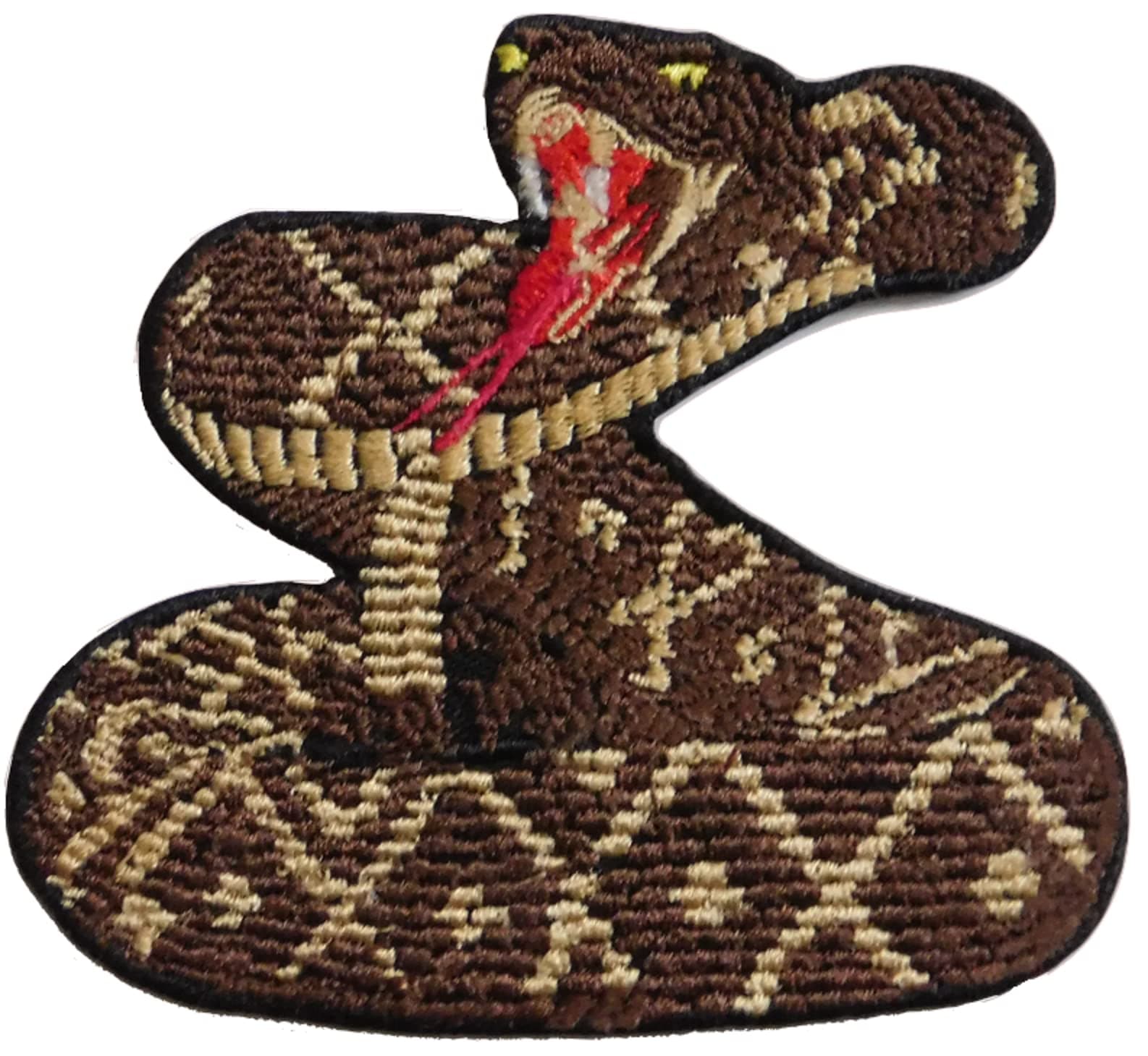 Rattlesnake Diamond Back Embroidered Iron on or sew on Patch/Applique 3 inch