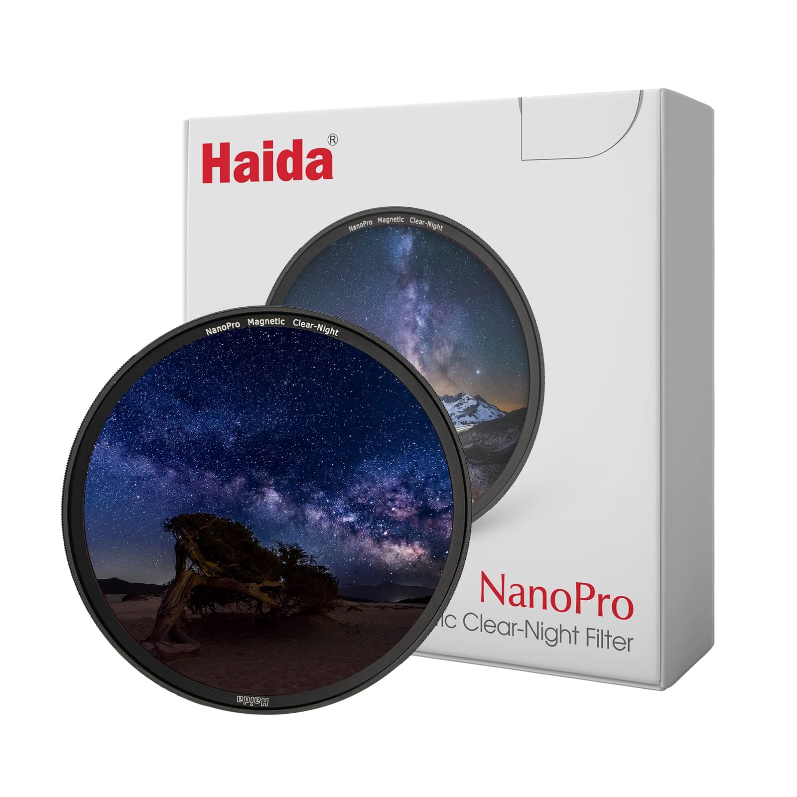 Haida Magnetic Multi-Coating Clear-Night Filter NanoPro Optical Glass Enhances Visibility Light Pollution Reduction for Sky/Star Without Adapter Ring (77MM)
