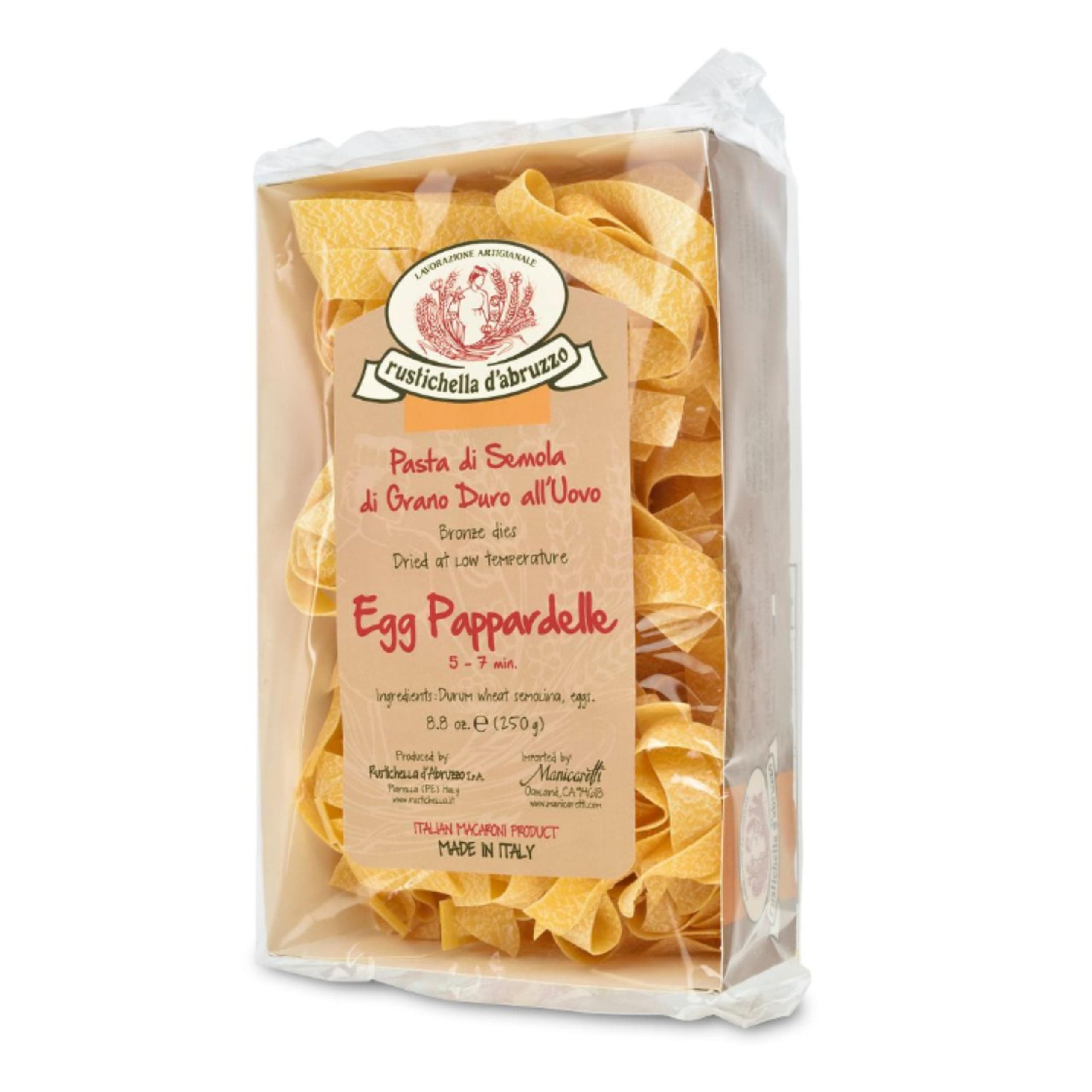 Egg Pappardelle - 250g Wide Egg Pasta - Traditional Italian Flavor - Perfect for Chunky Sauces