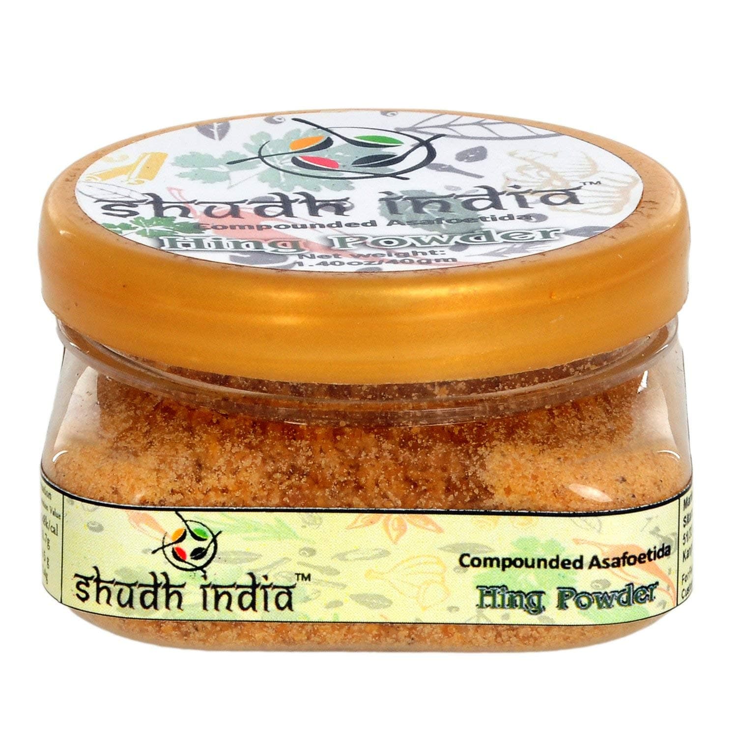 Asafoetida (Hing) Powder, 100% Pure, Salt Free, No Added Preservatives, Aromatic & Natural, Ground Asafetida for Cooking, Vegan, Non-GMO, 1.44oz, Asafetida Indian Spice, Best Onion Garlic Substitute
