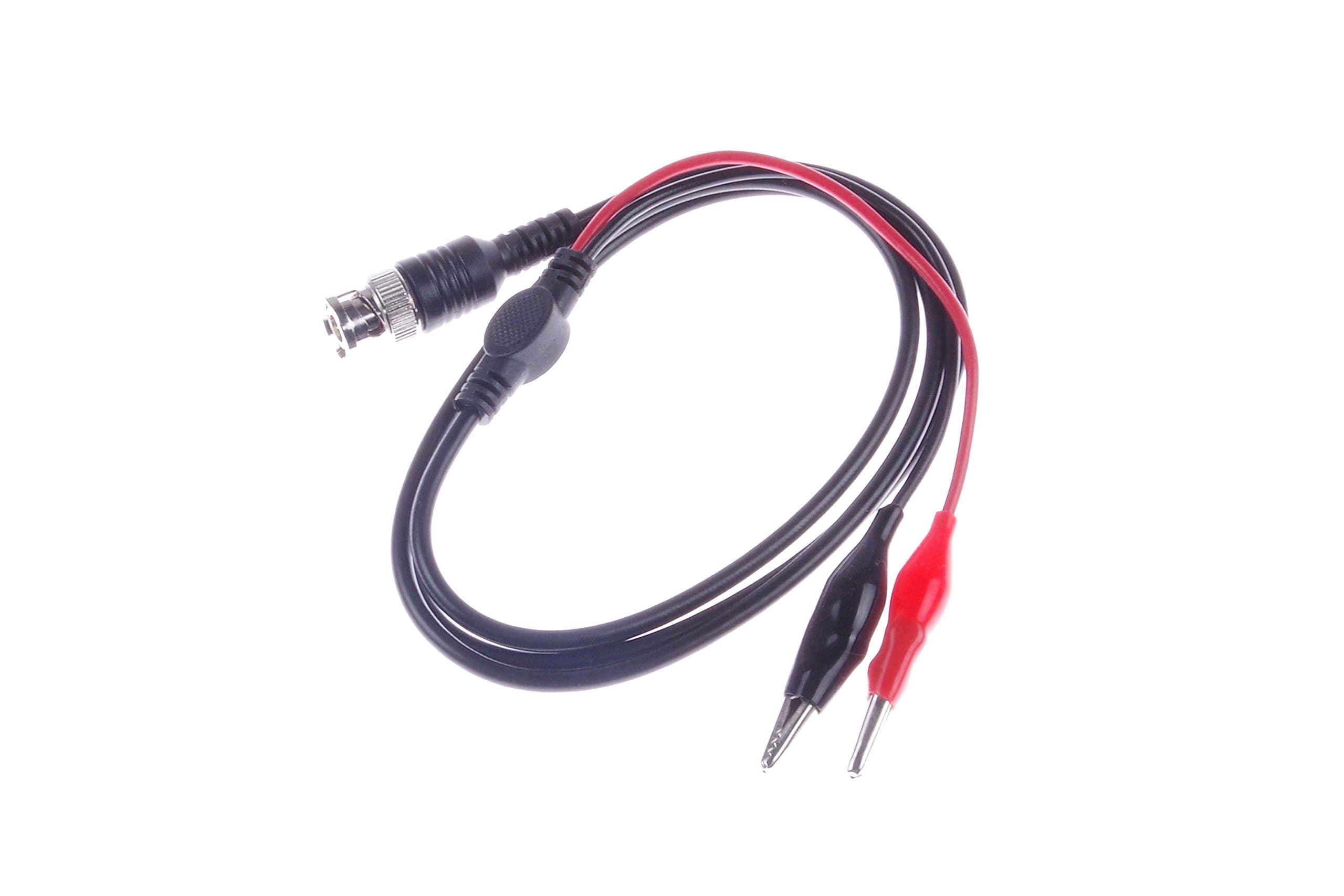 BNC-Red and Black Double Crocodile Clip Coaxial Cable 3.28 FT / 1M