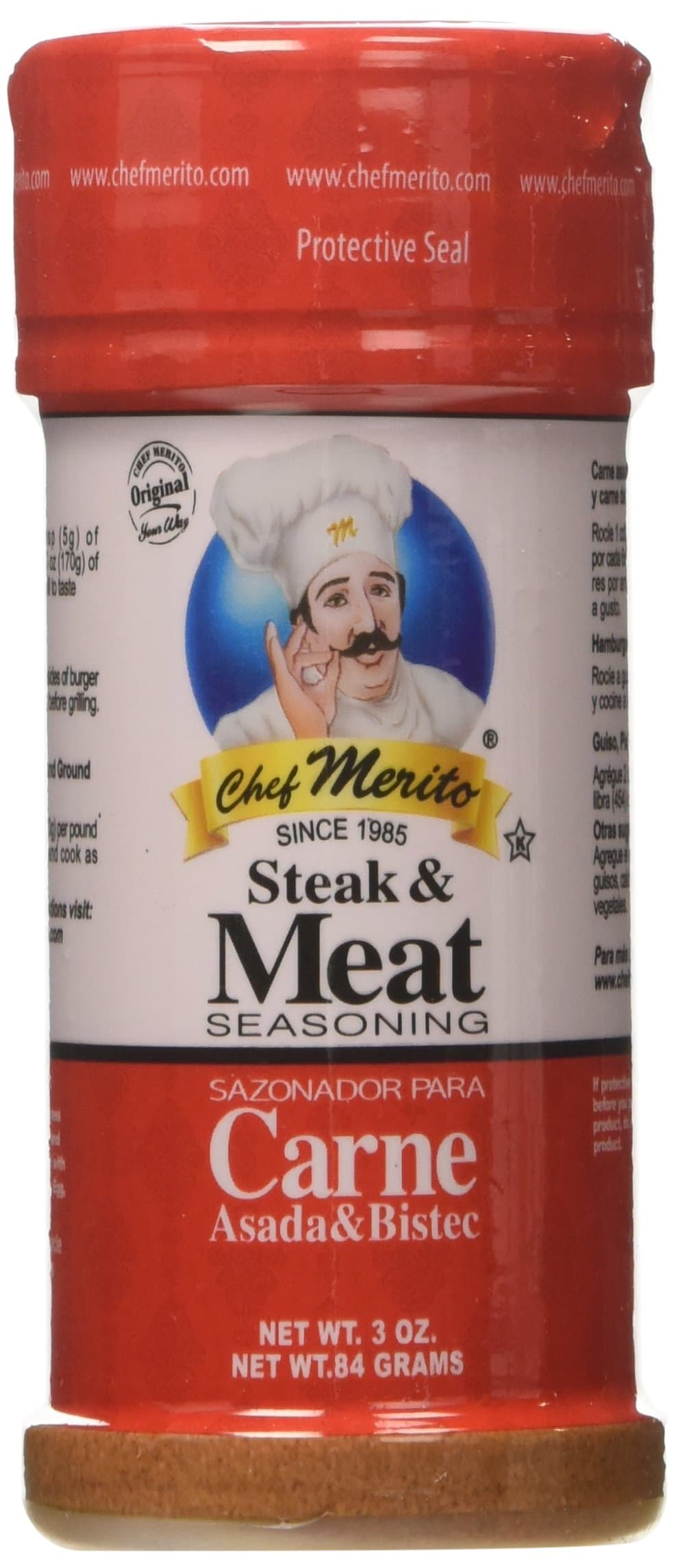 Chef Merito Carne Asada Seasoning, 3 Ounce (Pack of 6)