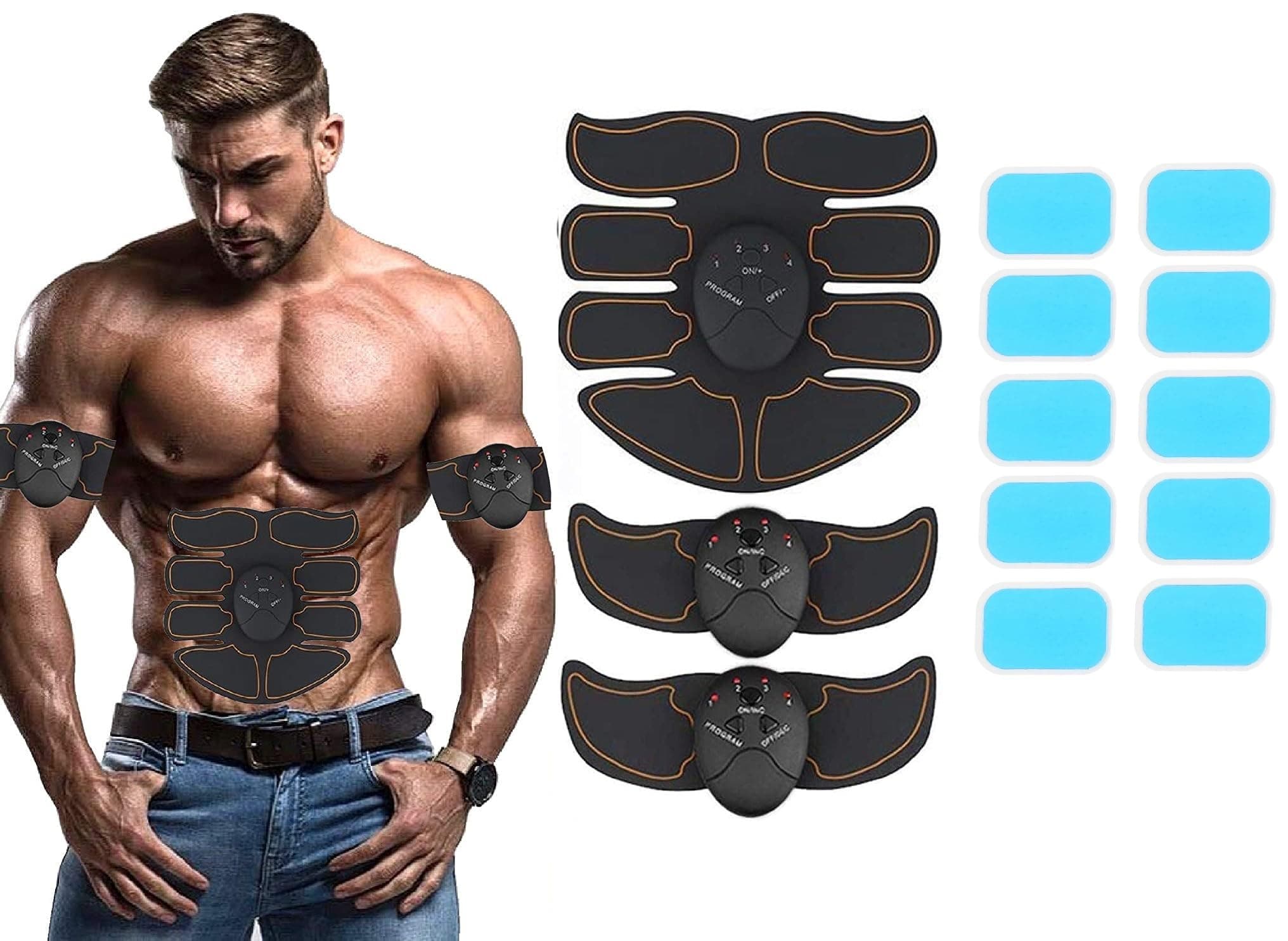 AGAM 10 pcs Gel Pads for Muscle Toner Soft Replacement Gel Pad Abs Stimulator Machine EMS Toning Belt Gel Pads
