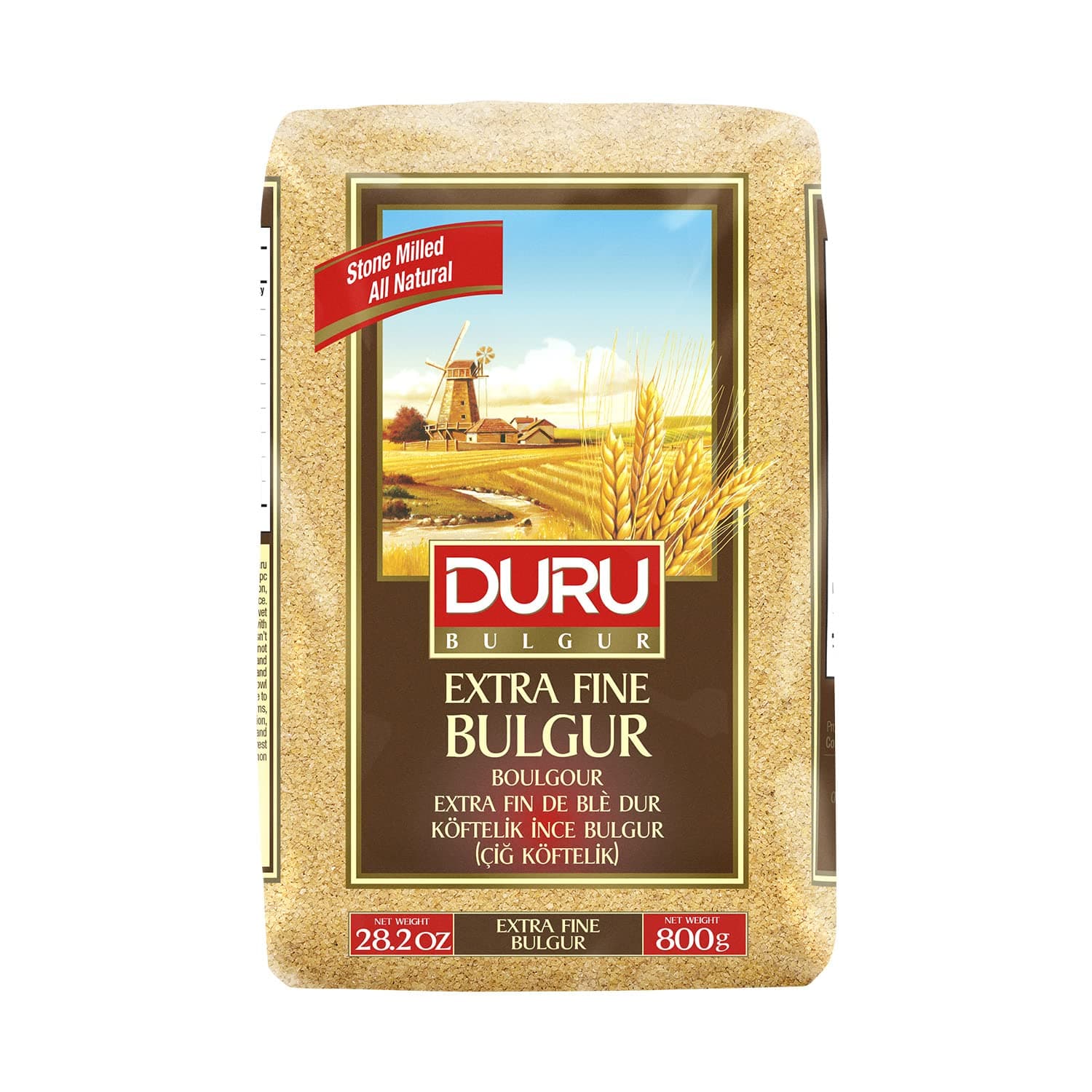 Extra Fine Bulgur, 35.2oz (1000g), Wheat Berries, 100% Natural and Certificated, High Fiber and Protein, Non-GMO, Great for Vegan Recipes, Better than Rice