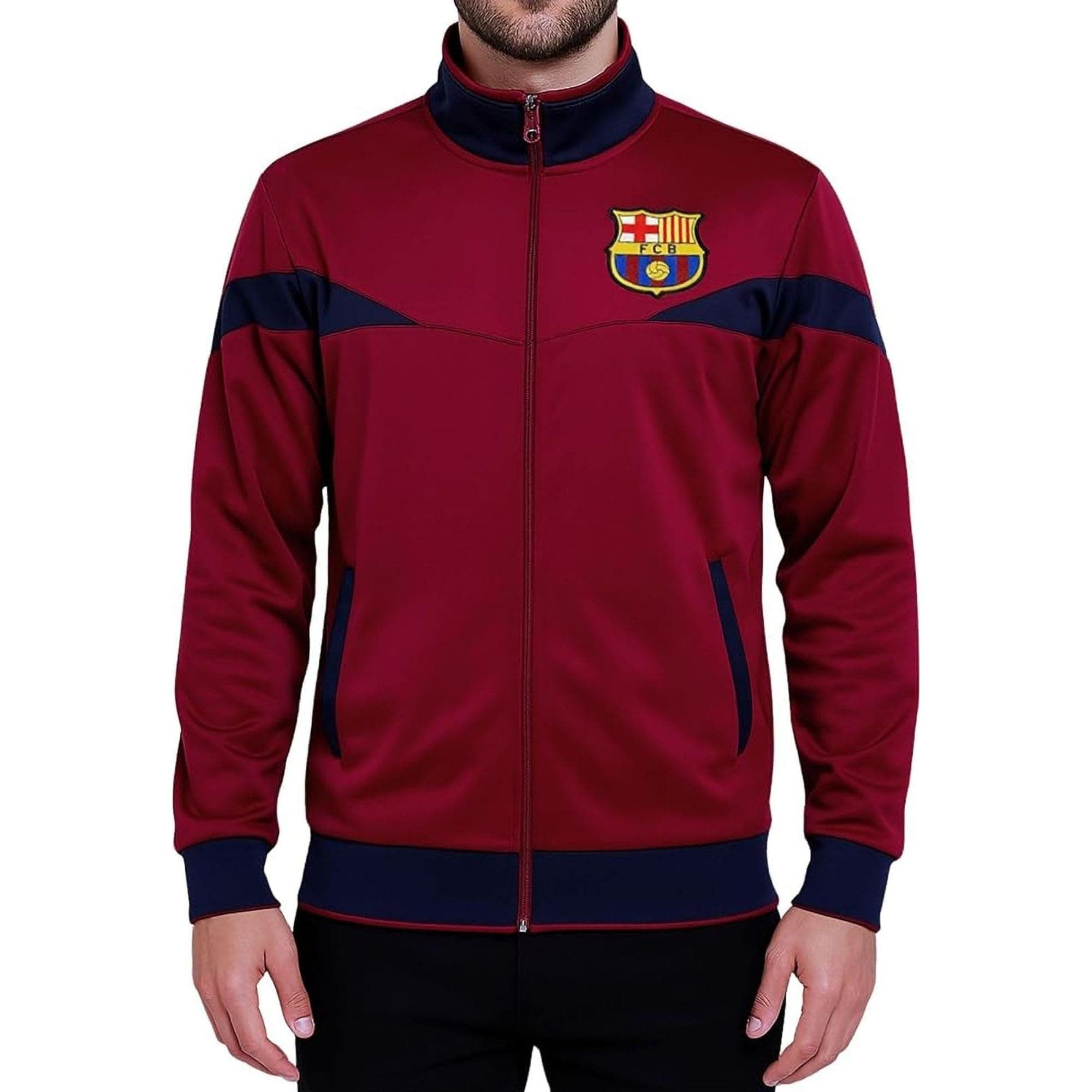 Icon Sports mens Fc Barcelona Track Jacket Full-Zip Track Jacket (pack of 1)
