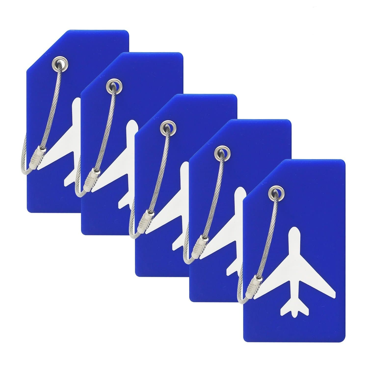 5Pack Silicone Luggage Tag with Name ID Card Perfect to Quickly Spot Luggage Suitcase by Ovener