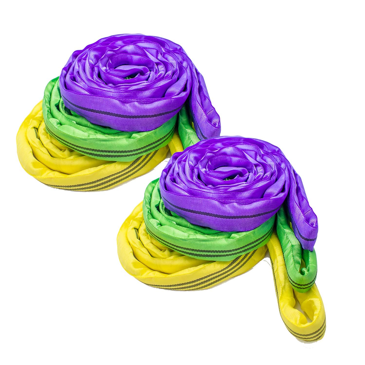 everfarel 6X Round Sling Lifting Straps Pop Up Chlinge 1/2/3/2/3/4 M Circumference