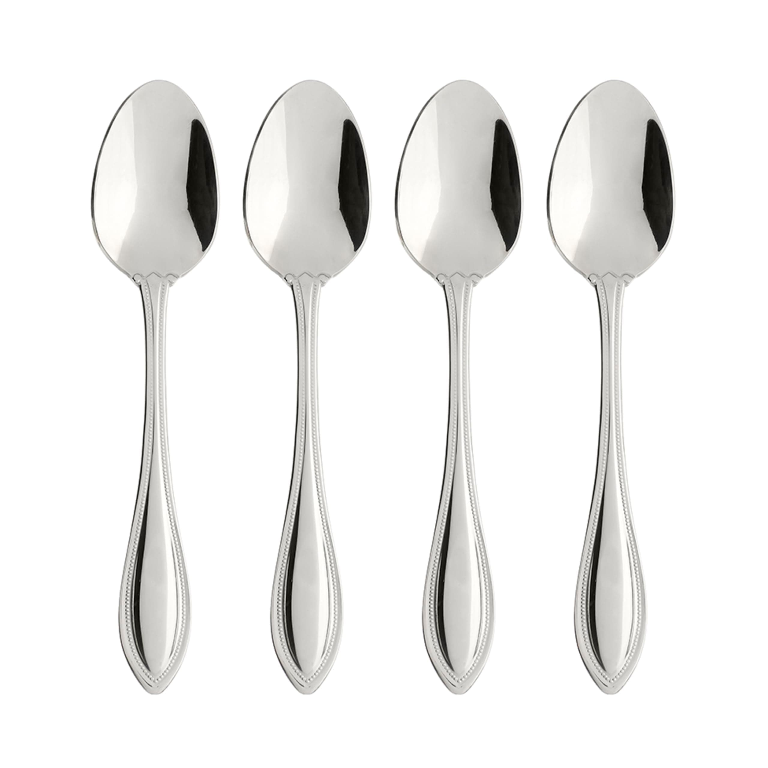 OneidaB587004E American Harmony Everyday Flatware Teaspoons, Set of 4 18/0 Stainless Steel, Silverware Set