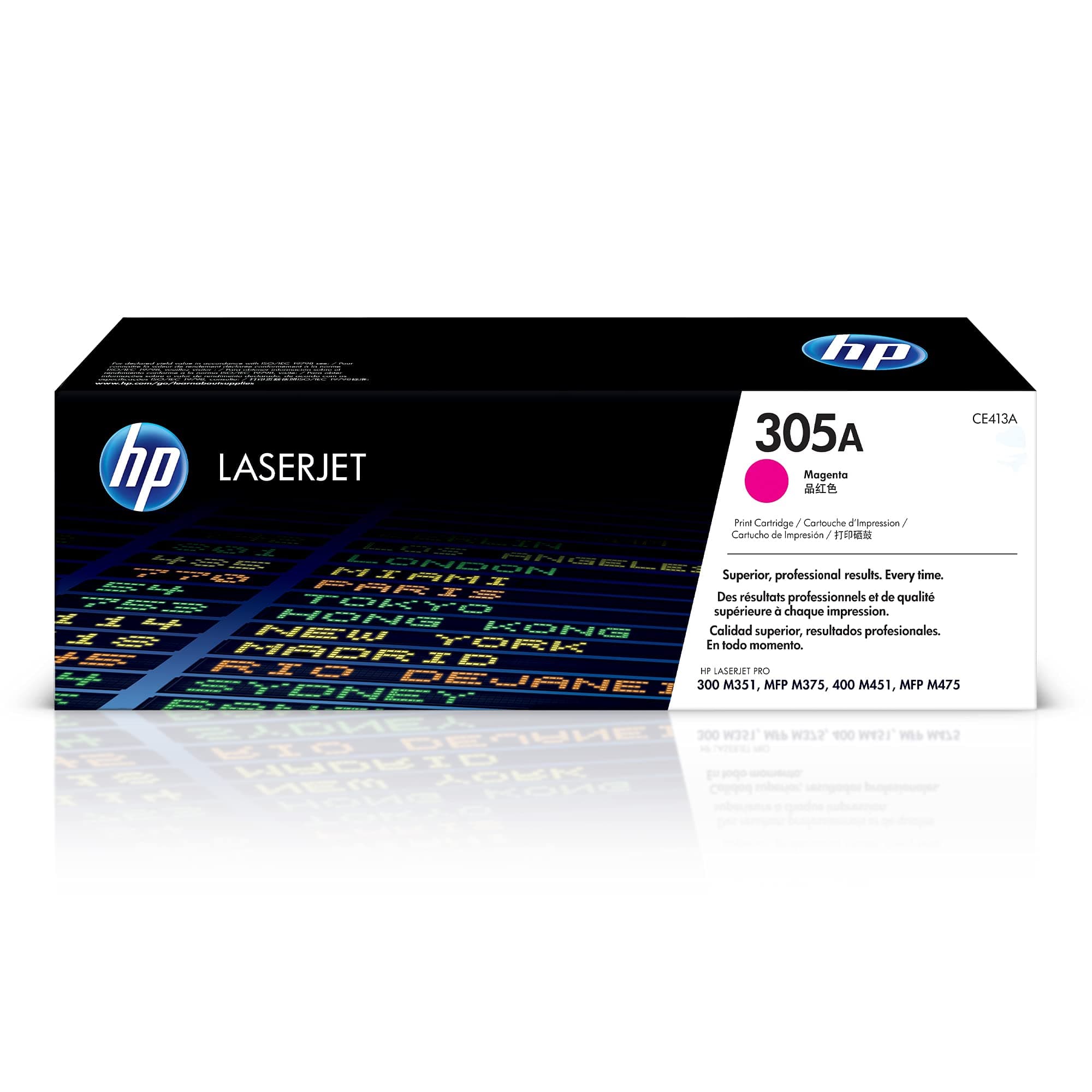 HP 305A Magenta Toner Cartridge Printers | Works with Printer Series: LaserJet Pro 300 M351, 300 MFP M375, 400 M451, 400 MFP M475 | CE413A