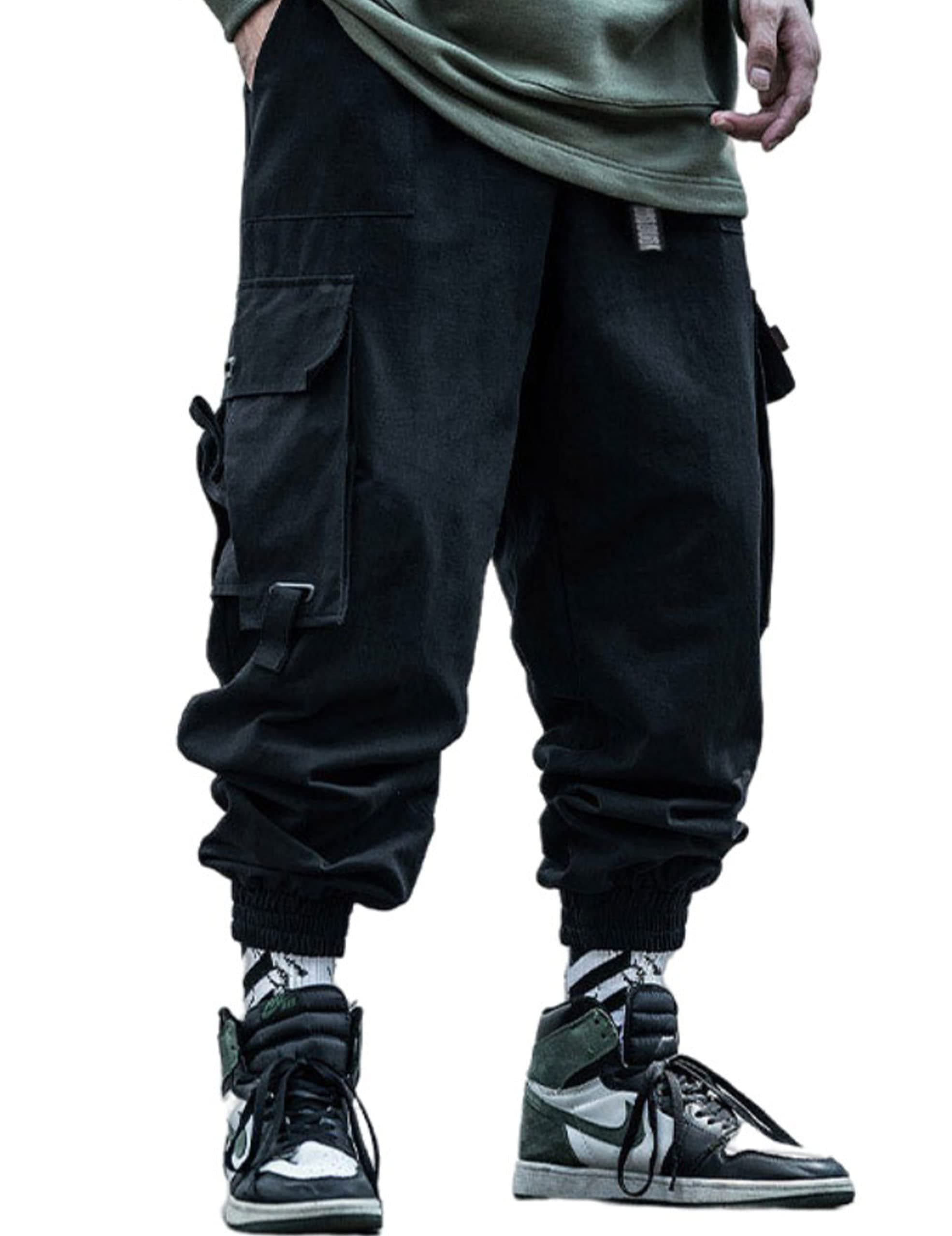 FantasyGearsMens Baggy Cargo Pants Y2k Fashion Techwear Joggers Outdoor Parachute Pants Streetwear