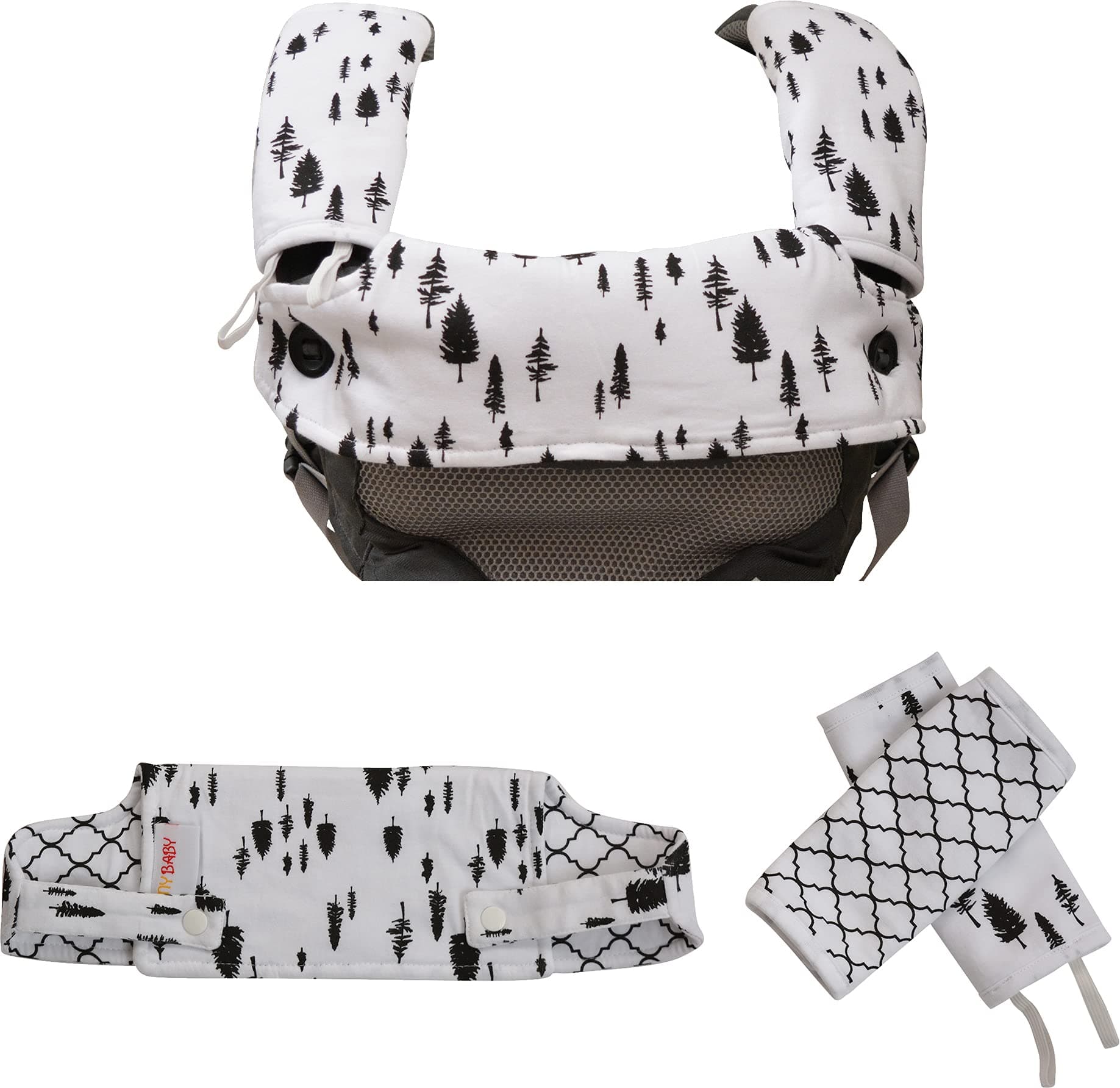 Baby Carrier Cover Organic Cotton Drool Teething Pads Fit Ergobaby All Carriers