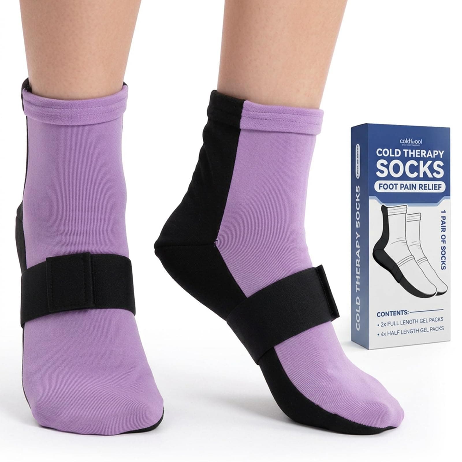 Cold Therapy Stocks Reusable Gel Frozen Stockings Slippers for Feet Heels Injures Swellin Chemotherapy Pain Relief for Ankle