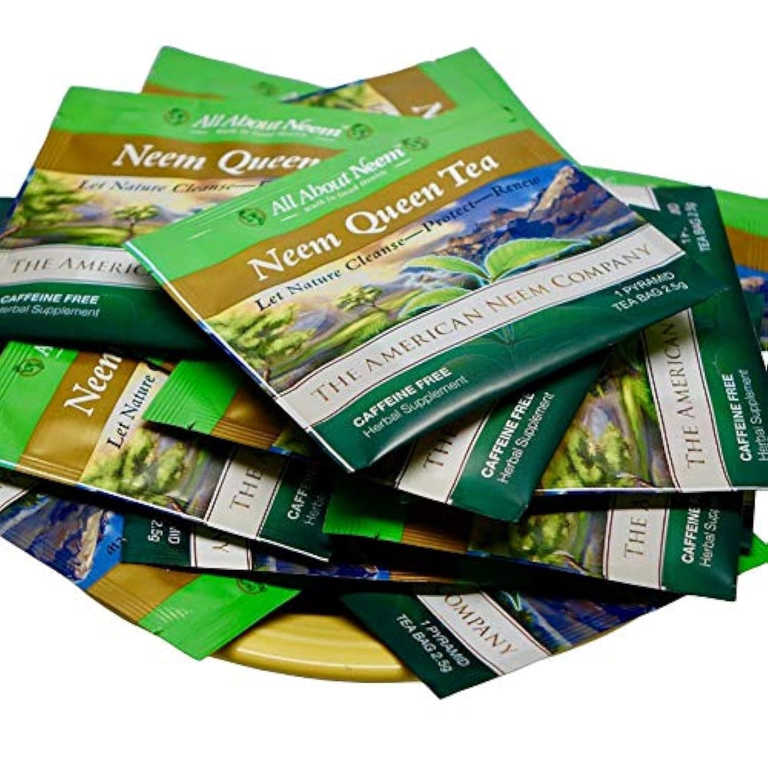 Neem Queen Organic Neem Tea Bags – 15 Pyramid Sachets Individually Wrapped – Caffeine-Free Herbal Tea – Travel Friendly – Premium Quality – Made in USA – Detox & Immune Support
