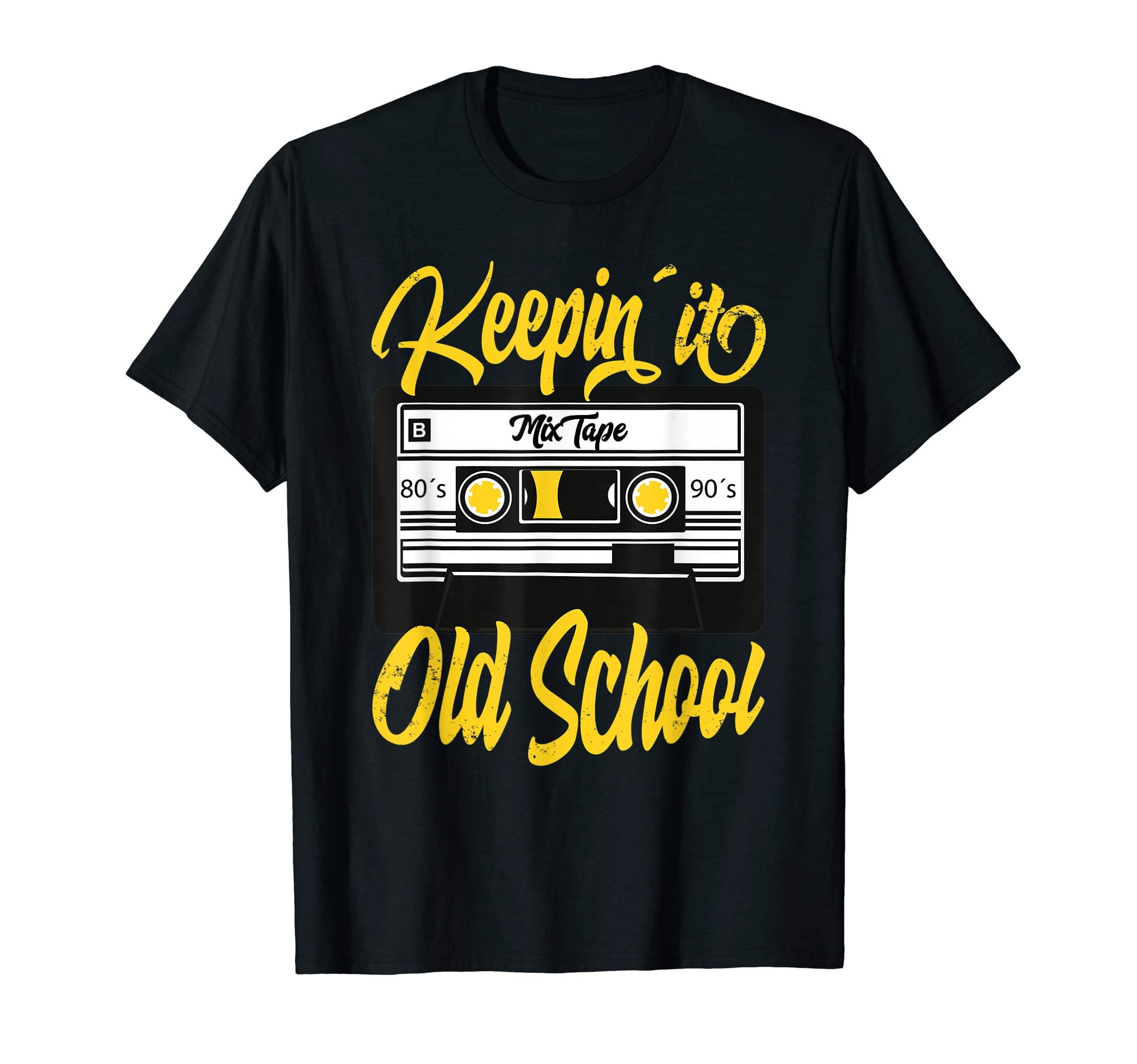 Keeping it Old School Retro Vintage 80s 90s Cassette Tape T-Shirt