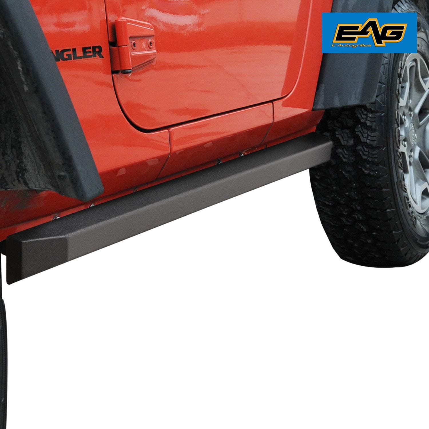 EAG Off-Road Heavy Duty Rock Sliders Fit for 07-18 Wrangler JK 2 Door - 1/5 inch Thickness Steel Sheet