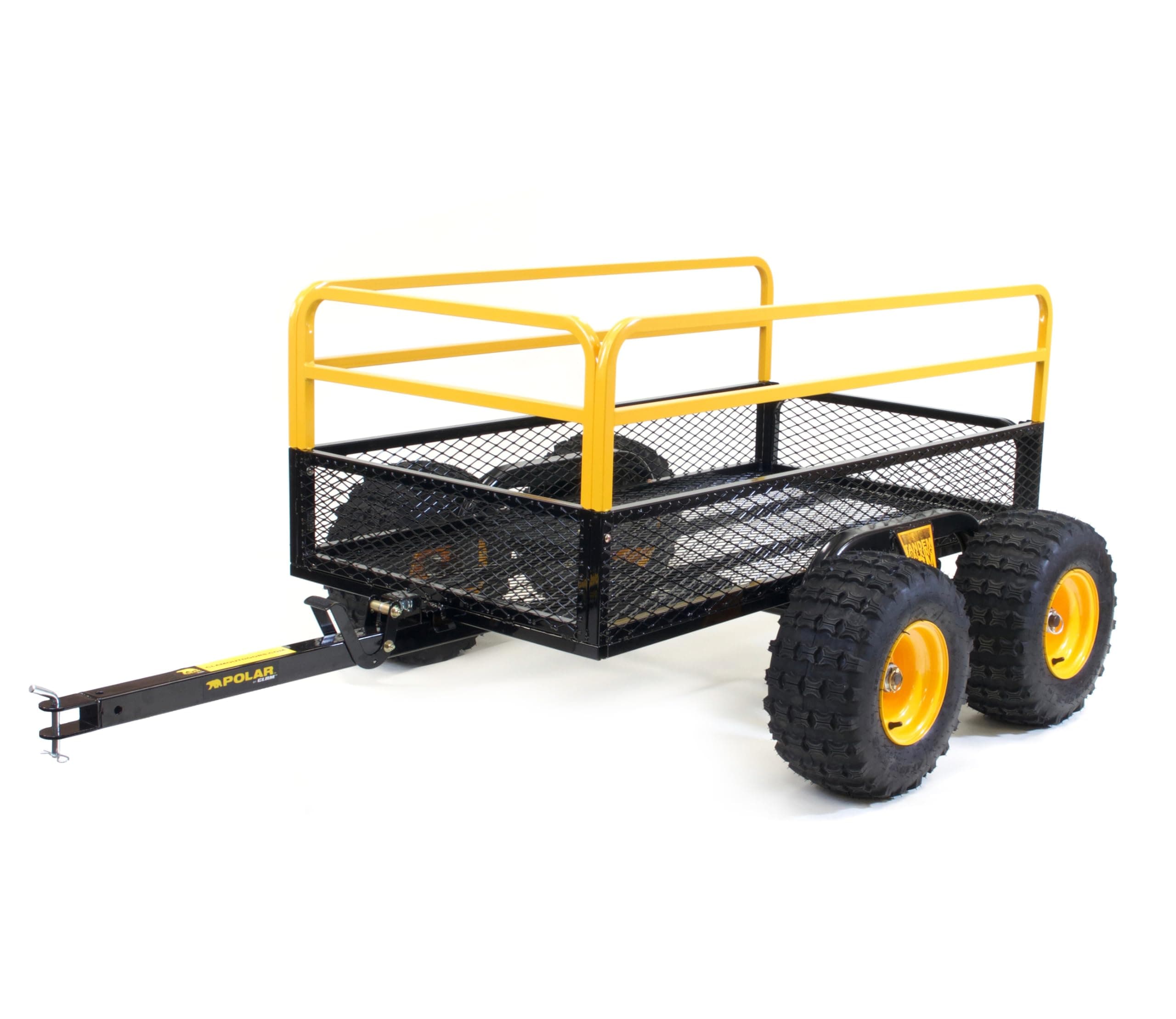 Polar Trailer HDM 1400 TA – Heavy-Duty Utility Trailer with Tandem Walking Arm, 92" x 51" x 36", Military-Grade Steel Mesh, Rust-Resistant, 10-Minute Assembly