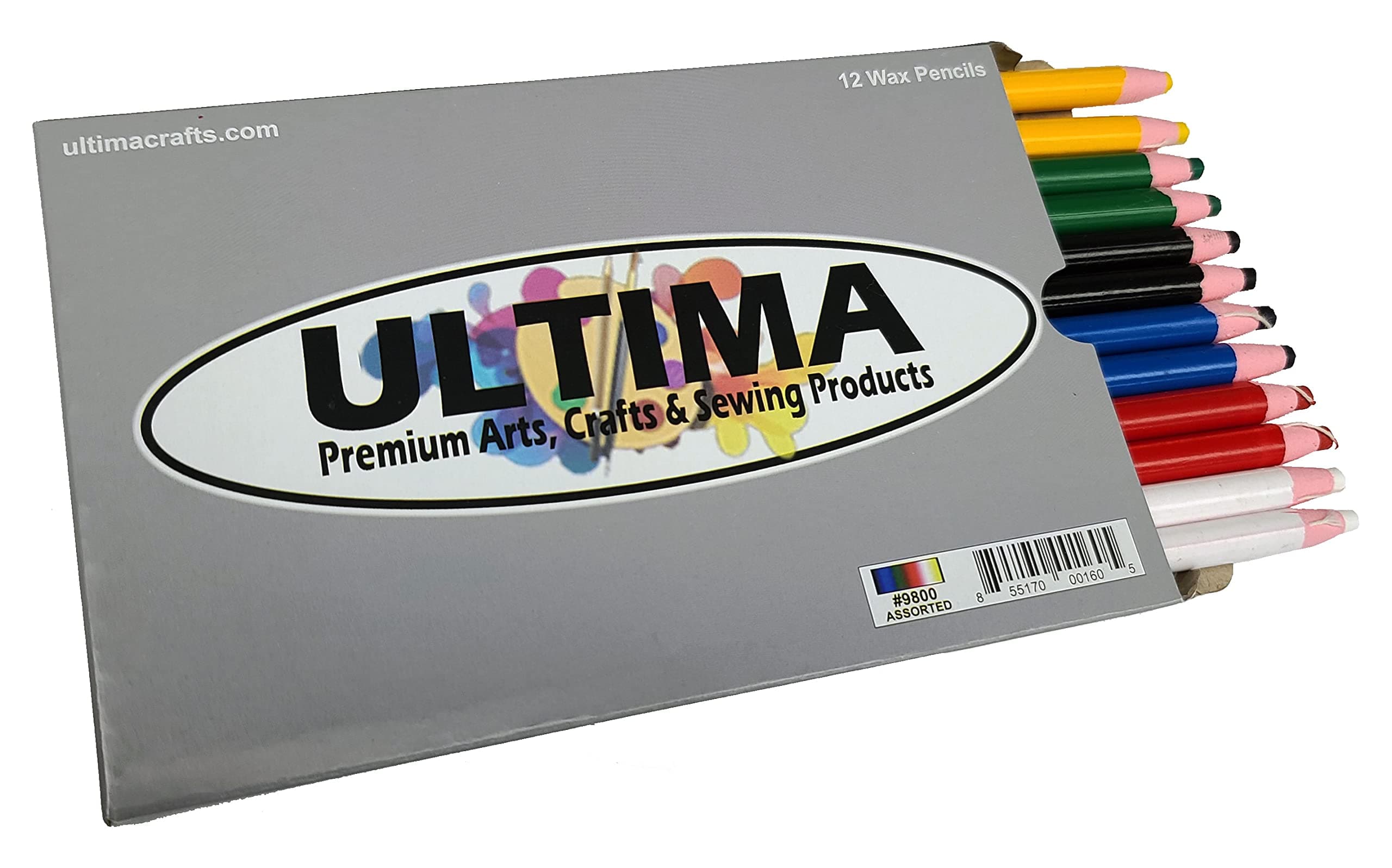Ultima China Marker – Peel-Off Grease Pencil/Wax Pencil – Leaves Opaque, Easy to Remove Markings on all Glazed, Non-Porous & Polished Surfaces (Assorted)