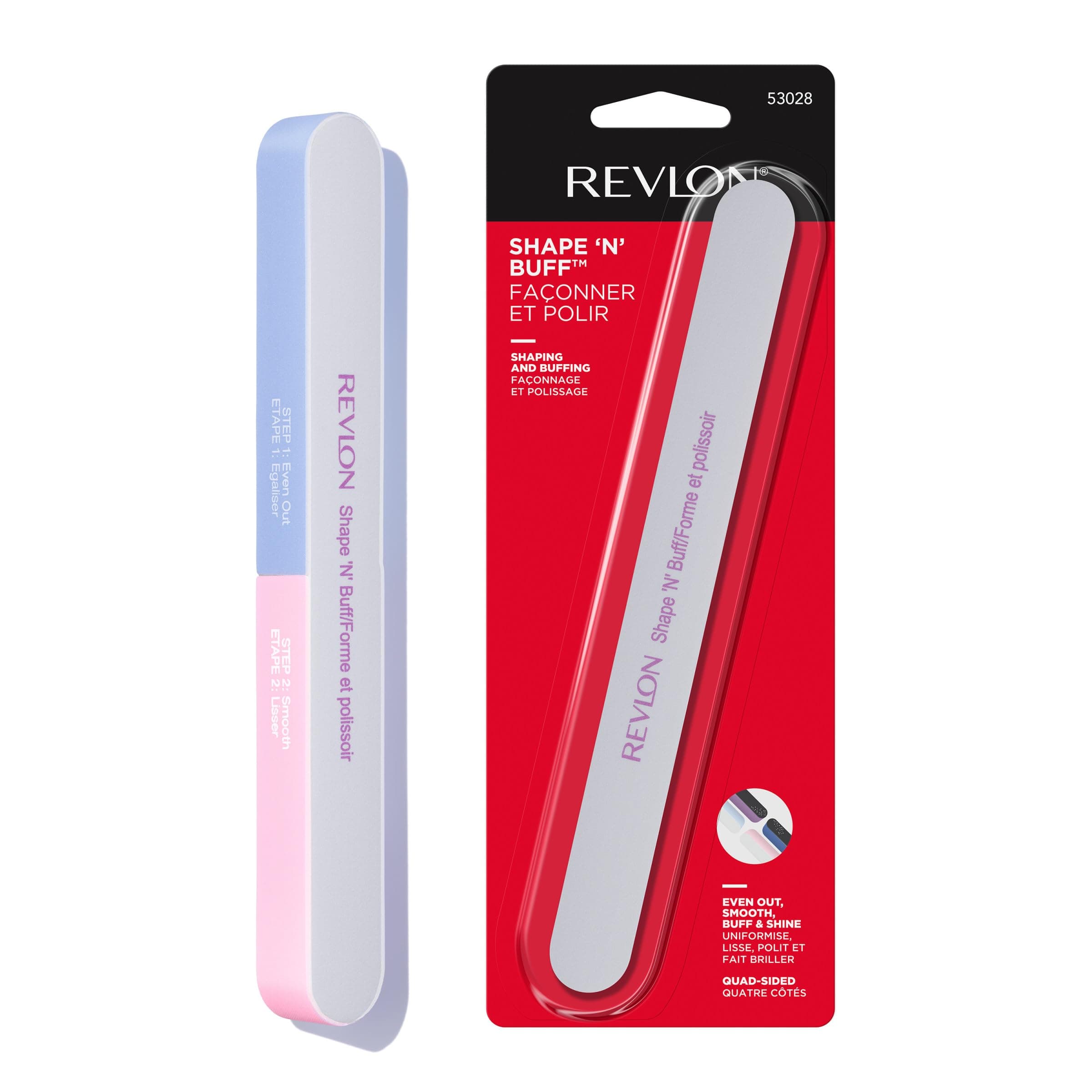 Revlon Shape-N-Buff, All in One Nail Buffer that Shapes, Files, Smoothes, and Shines