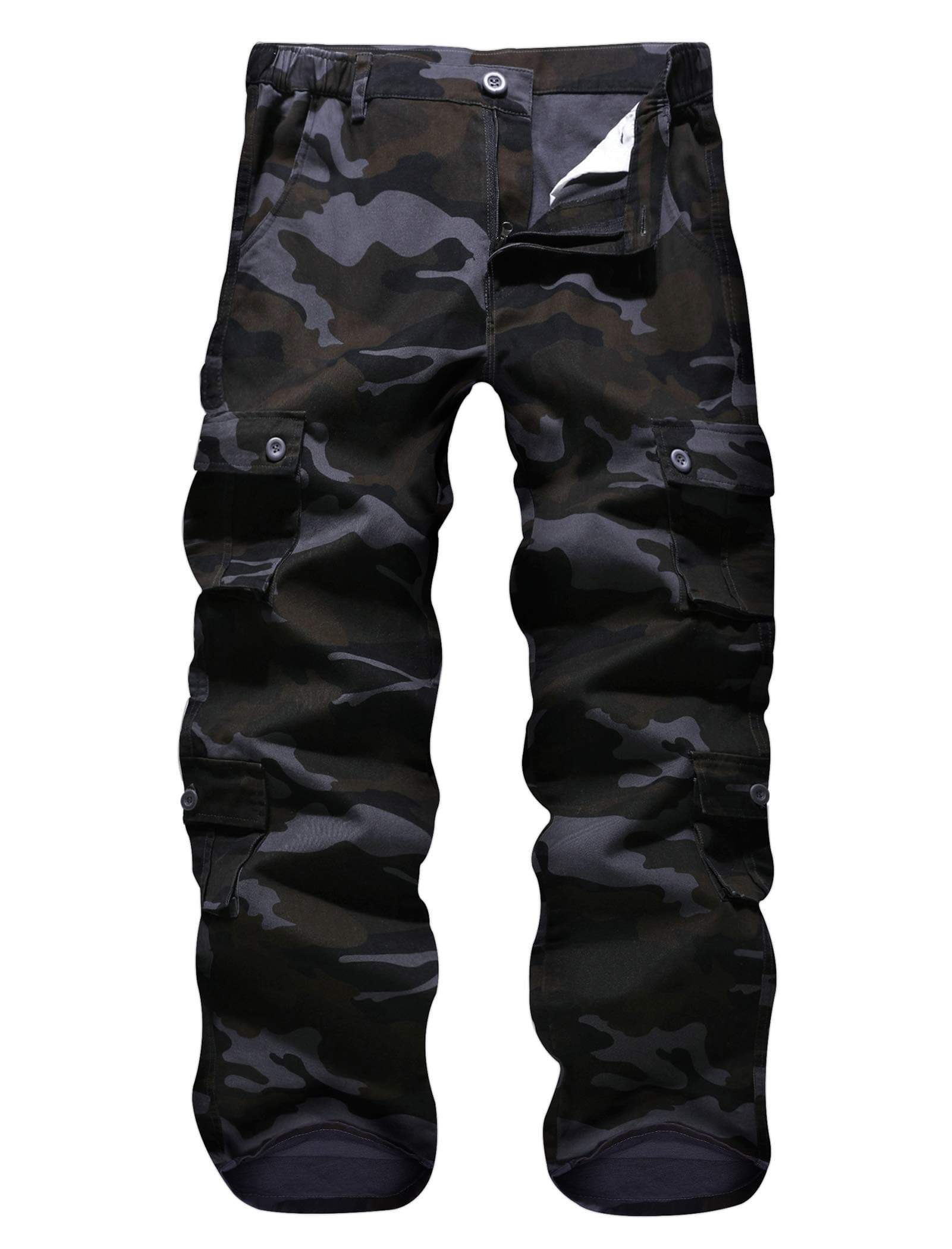 APTROMens Cargo Trousers Camo Combat Trousers Cotton Multiple Pockets Workwear