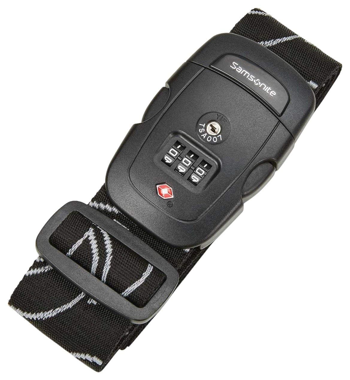 Travel Sentry 3-Dial Combination Luggage Strap, Black