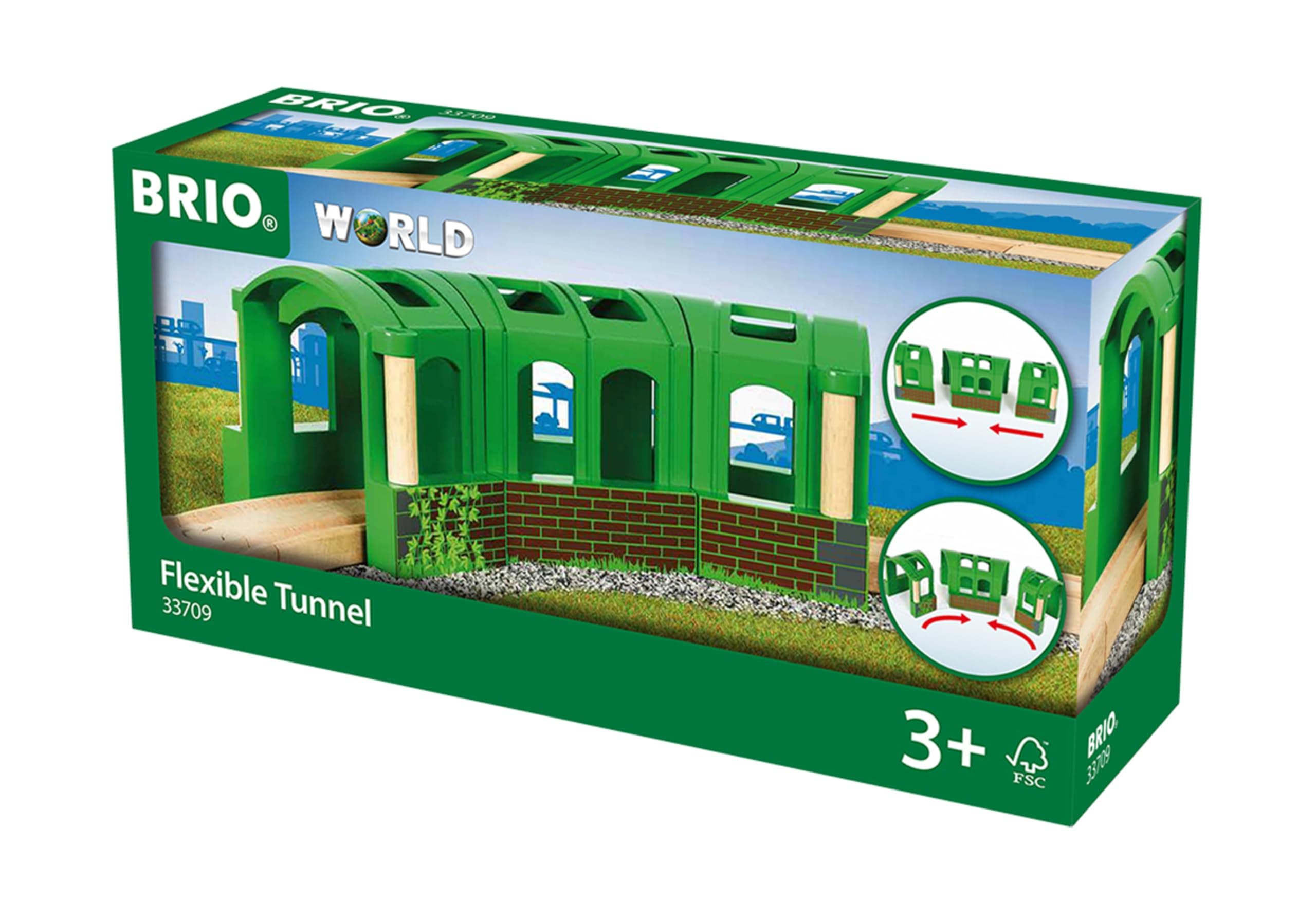 World - Flexible Tunnel Train Set Accessories for Kids Age 3 Years and up. Compatible with All Train Sets