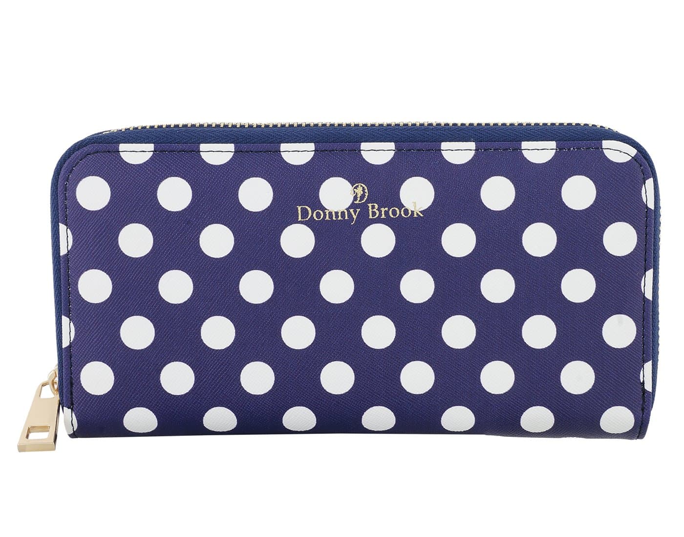 Donny Brook Women's Wallet (Blue Polka Dots)