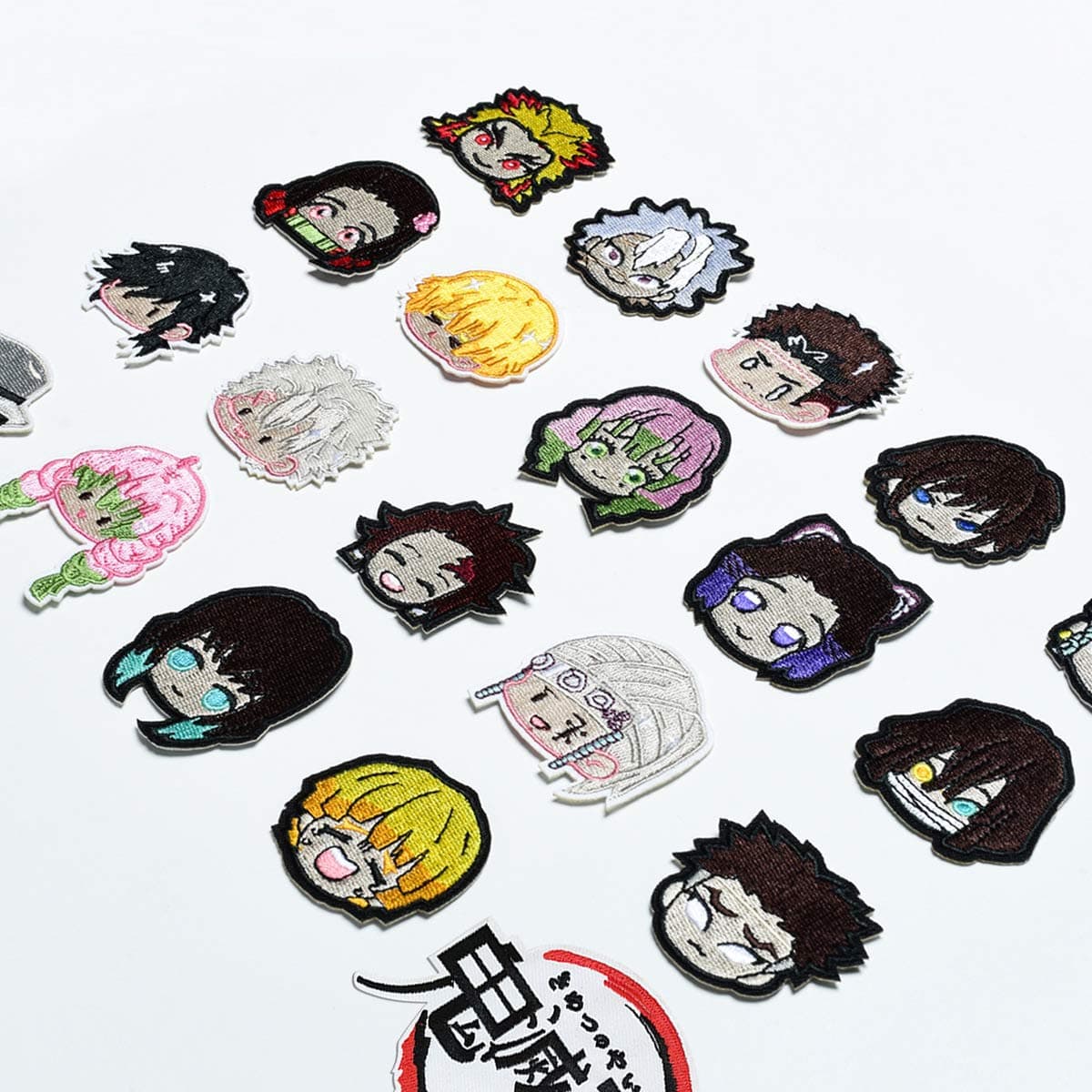 OYSTERBOY Blade of Demon Slayer Kimetsu No Yaiba Destruction Characters Embroidered Iron On/ Sew on Patches -20 Pieces