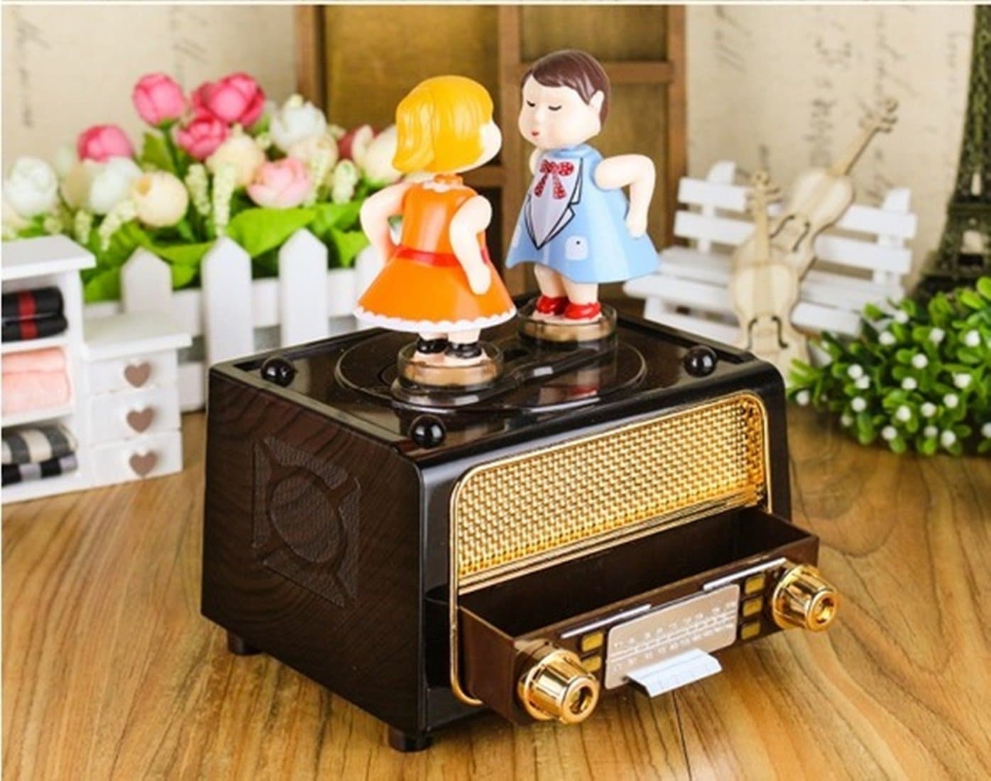 Eskyshop1 Valentine Kiss You Vintage Old Fashion Radio Station Machine Music Box