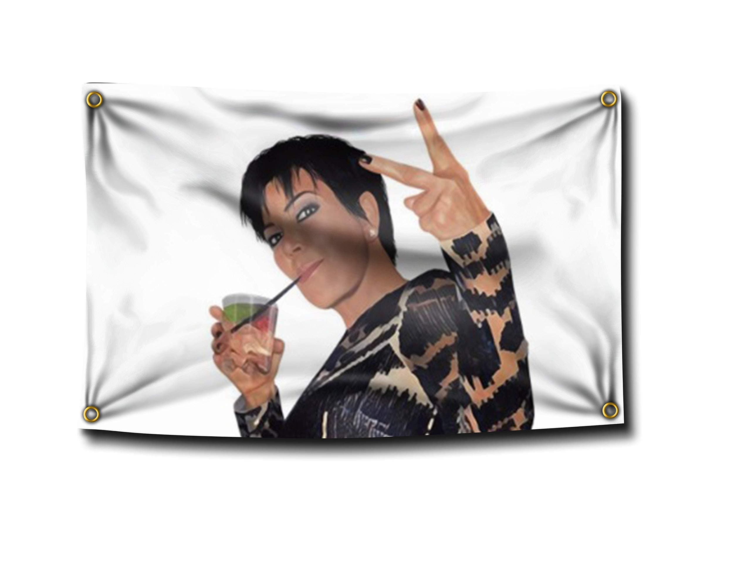 Banger - Kris Jenner Peace Sign 3 x 5 Feet Flag for College Dorm
