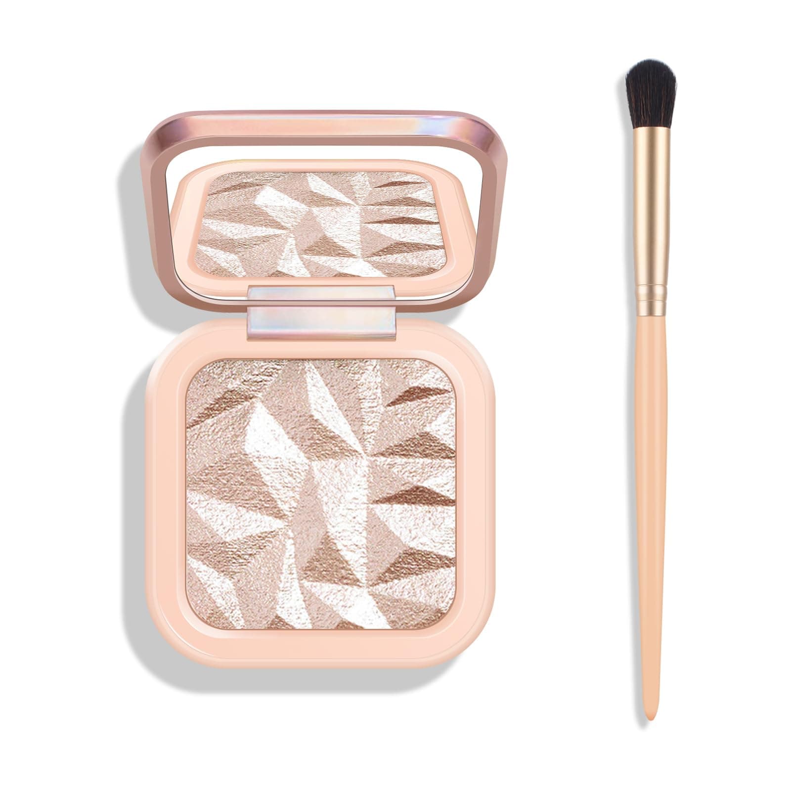KYDA Face Highlighter Palette, Face Illuminator Glow Palette, Pearl Shimmer Smooth Baked Powder, Lightweight High Pigmented Highlighter Makeup (DAWN GLOW)