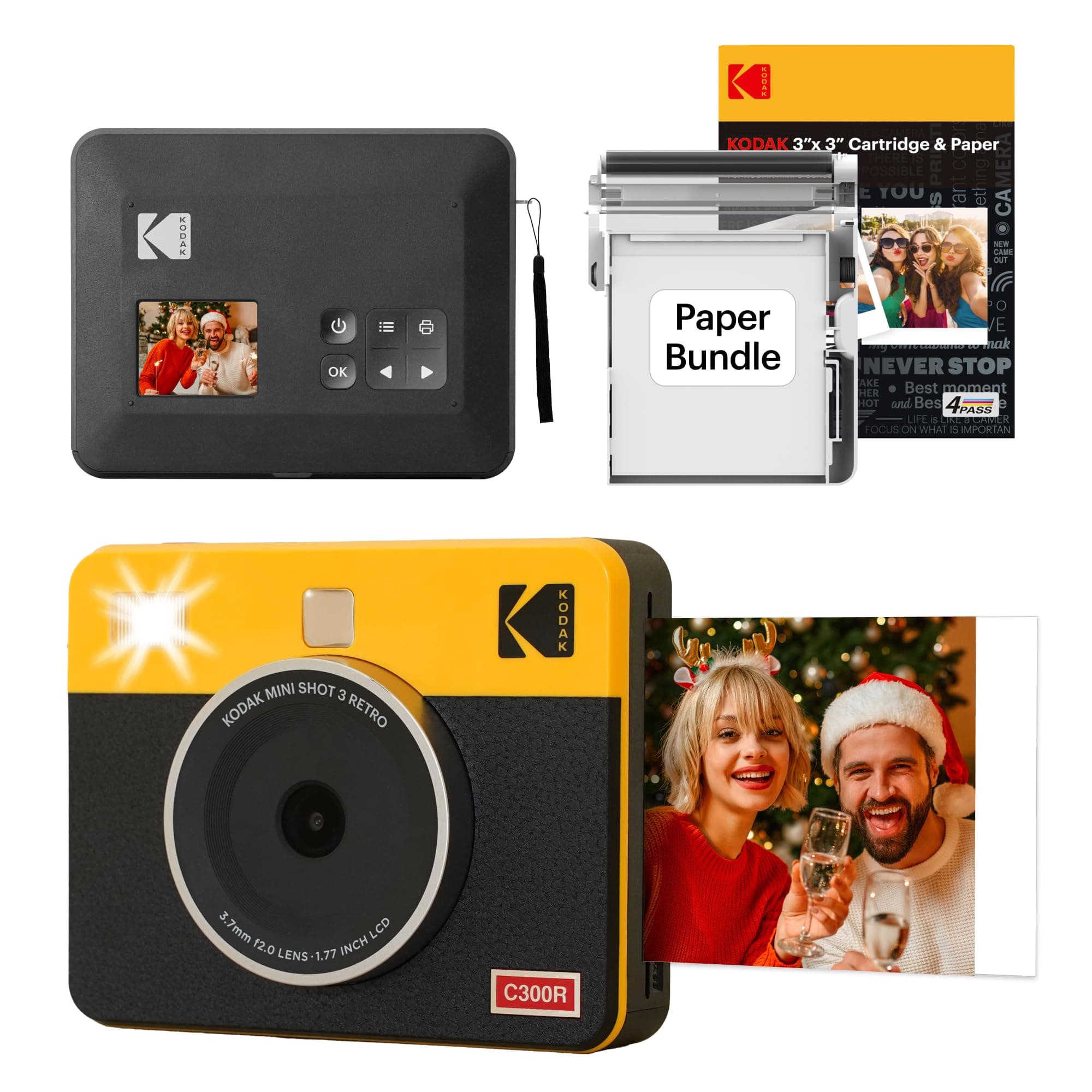 - Kodak Mini Shot 3 Retro 2in1 + 68 Sheets Bundle