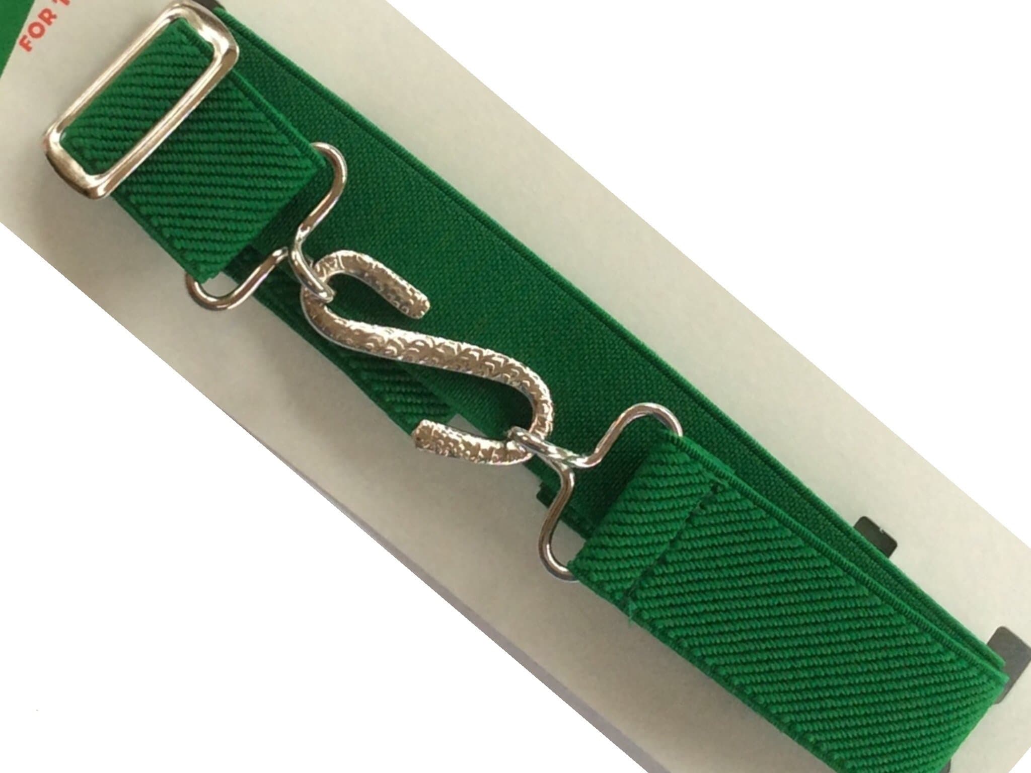 Elastic Kids Snake Belt - 1" Wide Stretchy Belt - Various Colours. (Bright Green)