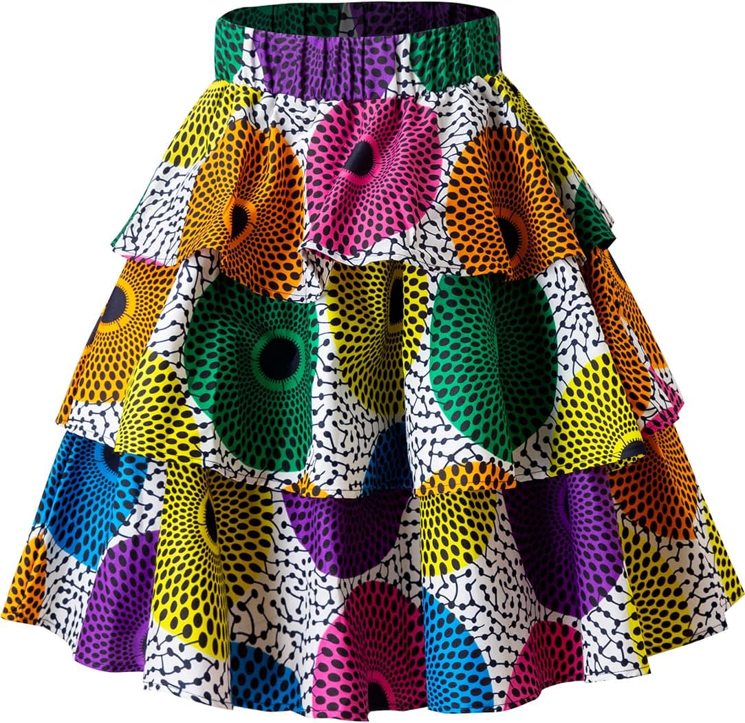 HongyuAmy Women African Print Skirt Ankara Skirts Dashiki Clothing