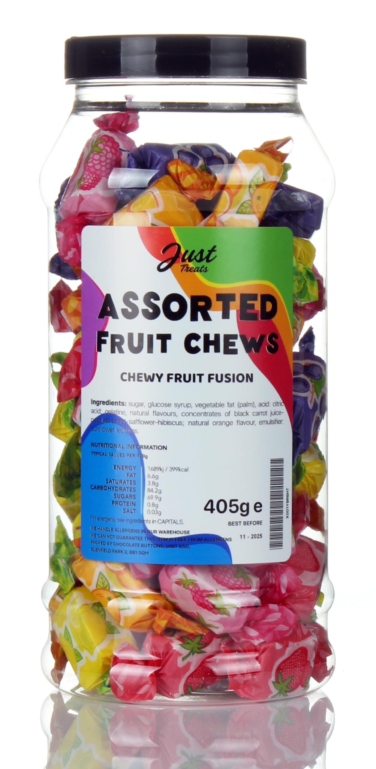 Assorted Fruit Chews Gift Jar