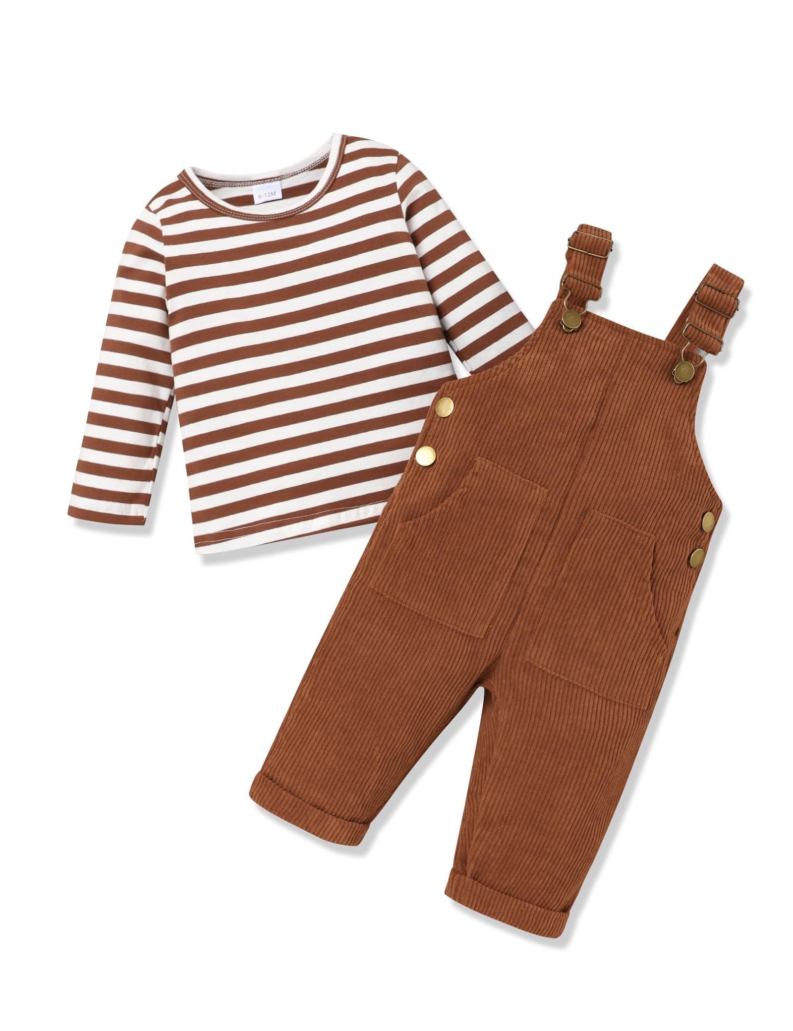 Baby Boy Clothes Long Sleeve Top and Botton Suspender Pants Baby Boy Winter Clothes