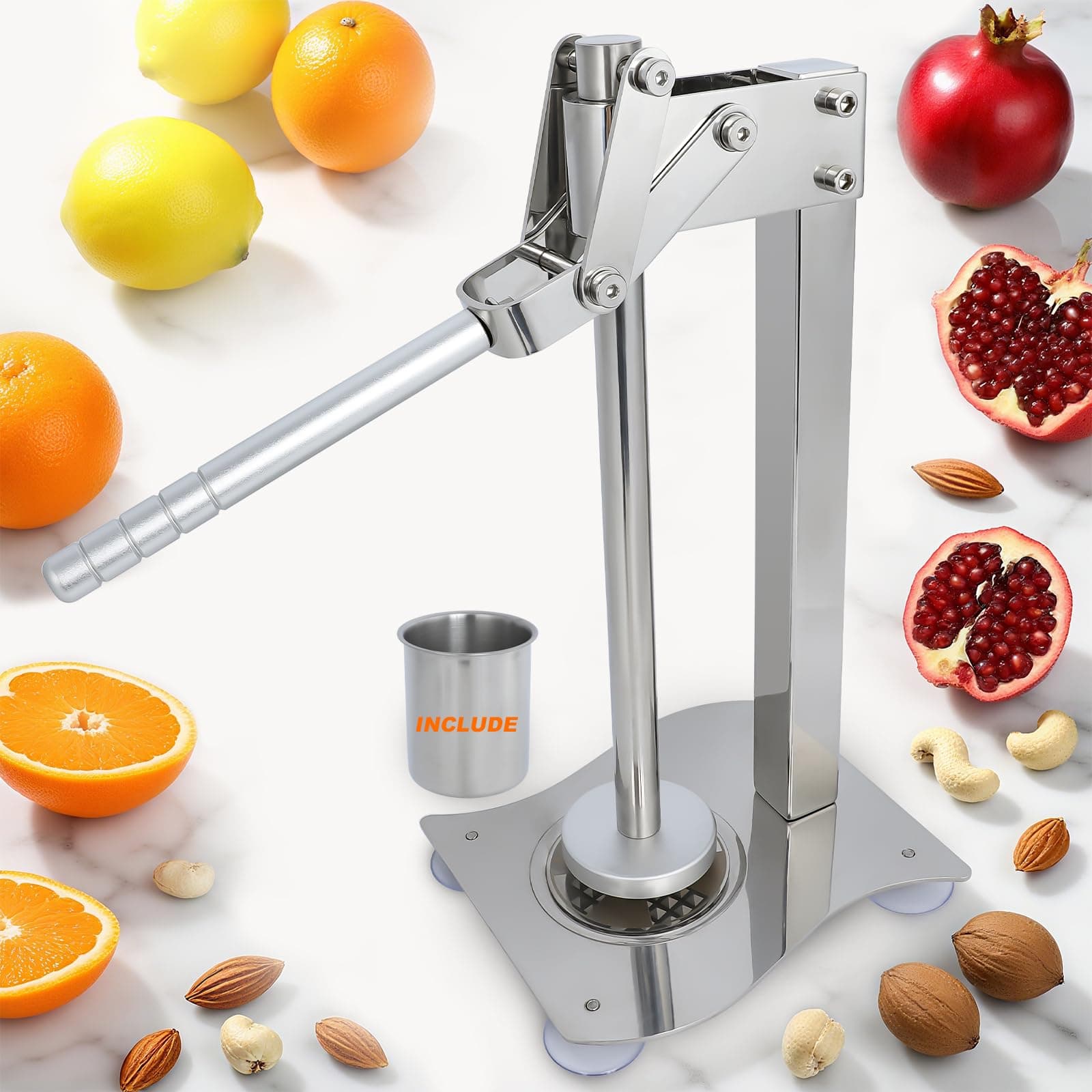 Manual Tabletop Lemon Squeezer Fruit Extractor Nut Grinder for Fruit or Nuts