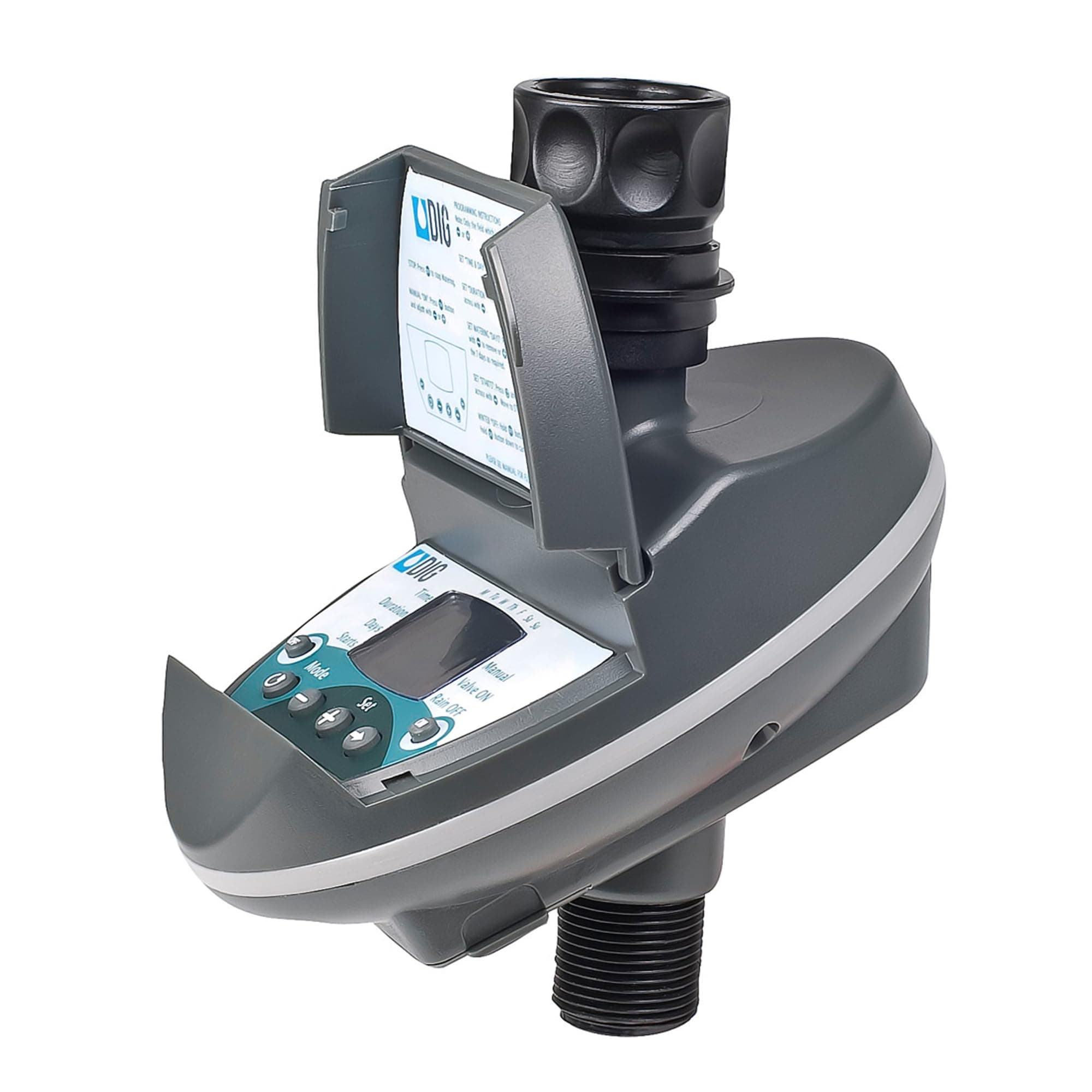 DIG, B09D 3/4” Single Outlet Hose End Programmable Timer for Home Gardens and patios