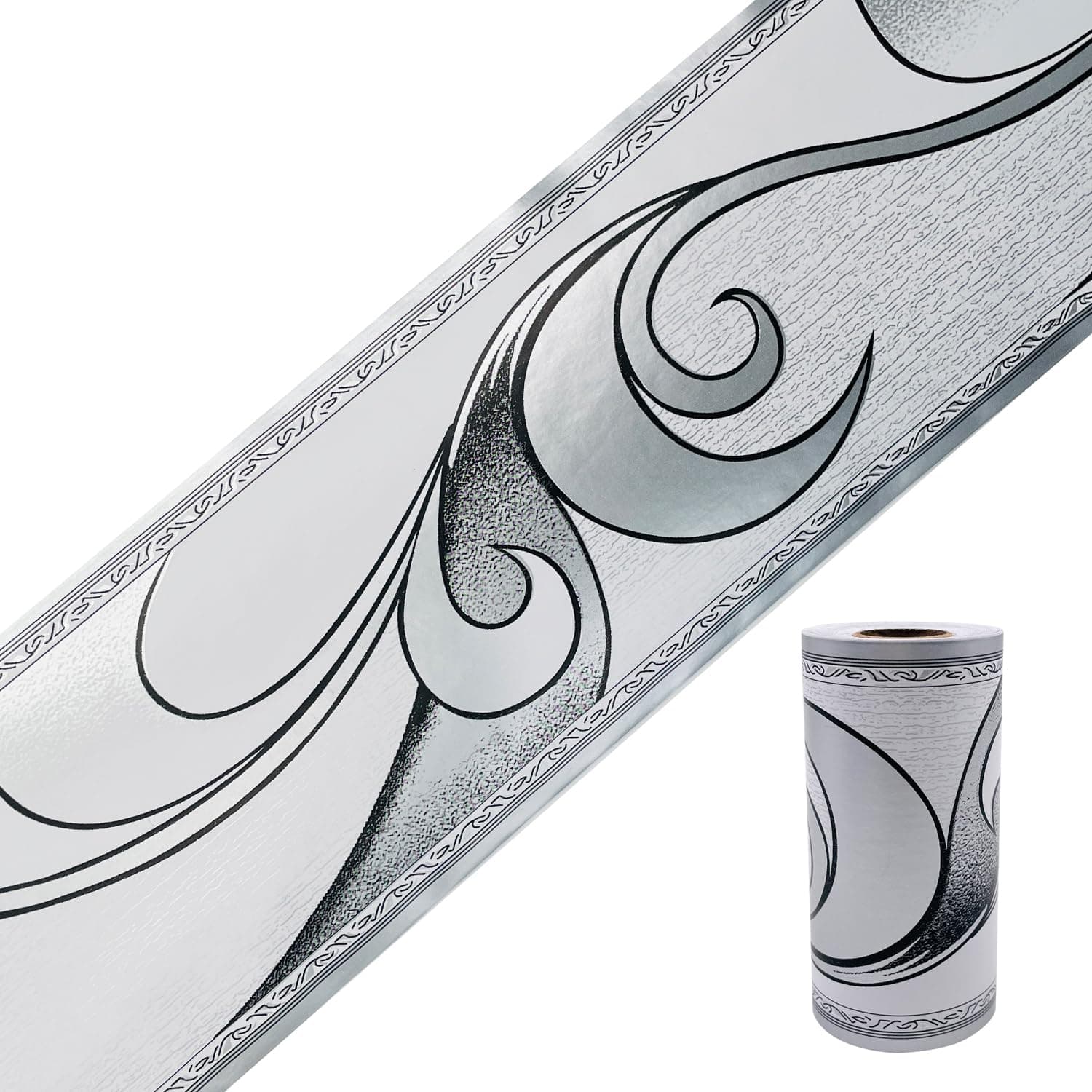 LoveFaye Modern Peel and Stick Wallpaper Border Roll Waterproof PVC Wall Art for Kitchen Bath Room